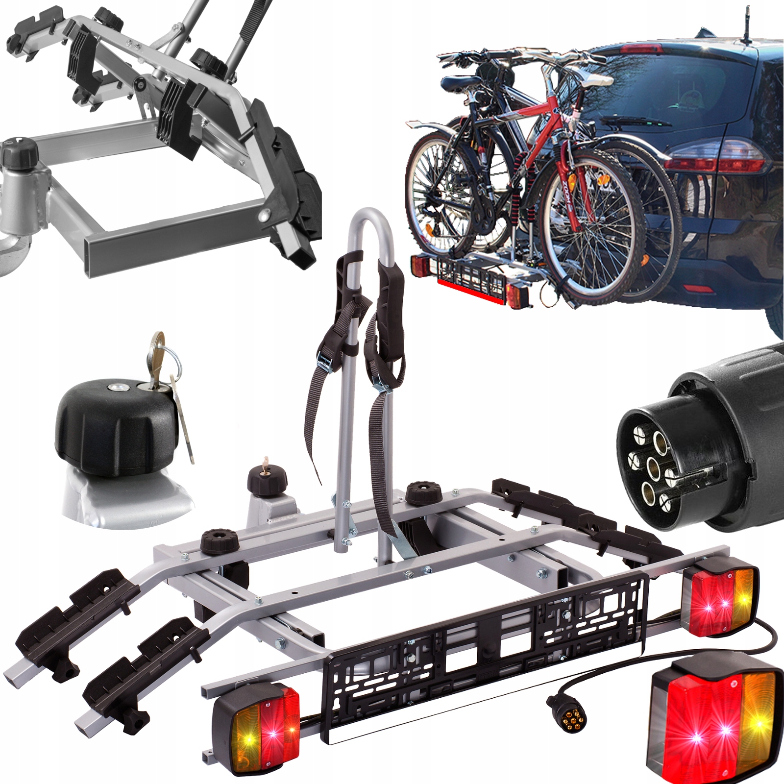 Тримач для велосипеда на гачок для 2 велосипедів AMOS Titanium 2