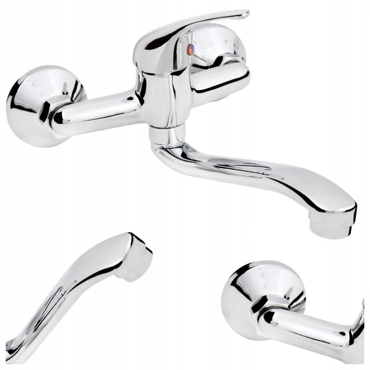 Kuchyňská Nástěnná Dřezová Baterie Nano Vysoká Kvalita, Chrom