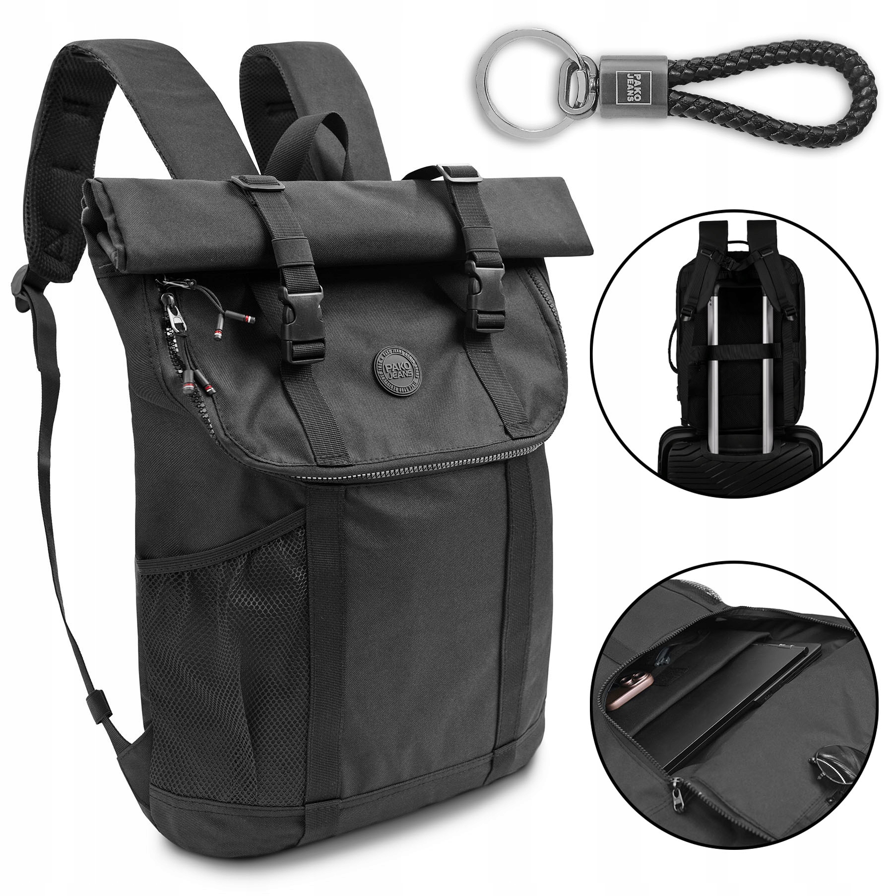 Plecak Podróżny do Samolotu Funkcjonalny Bagaż Podręczny Wizzair Czarny