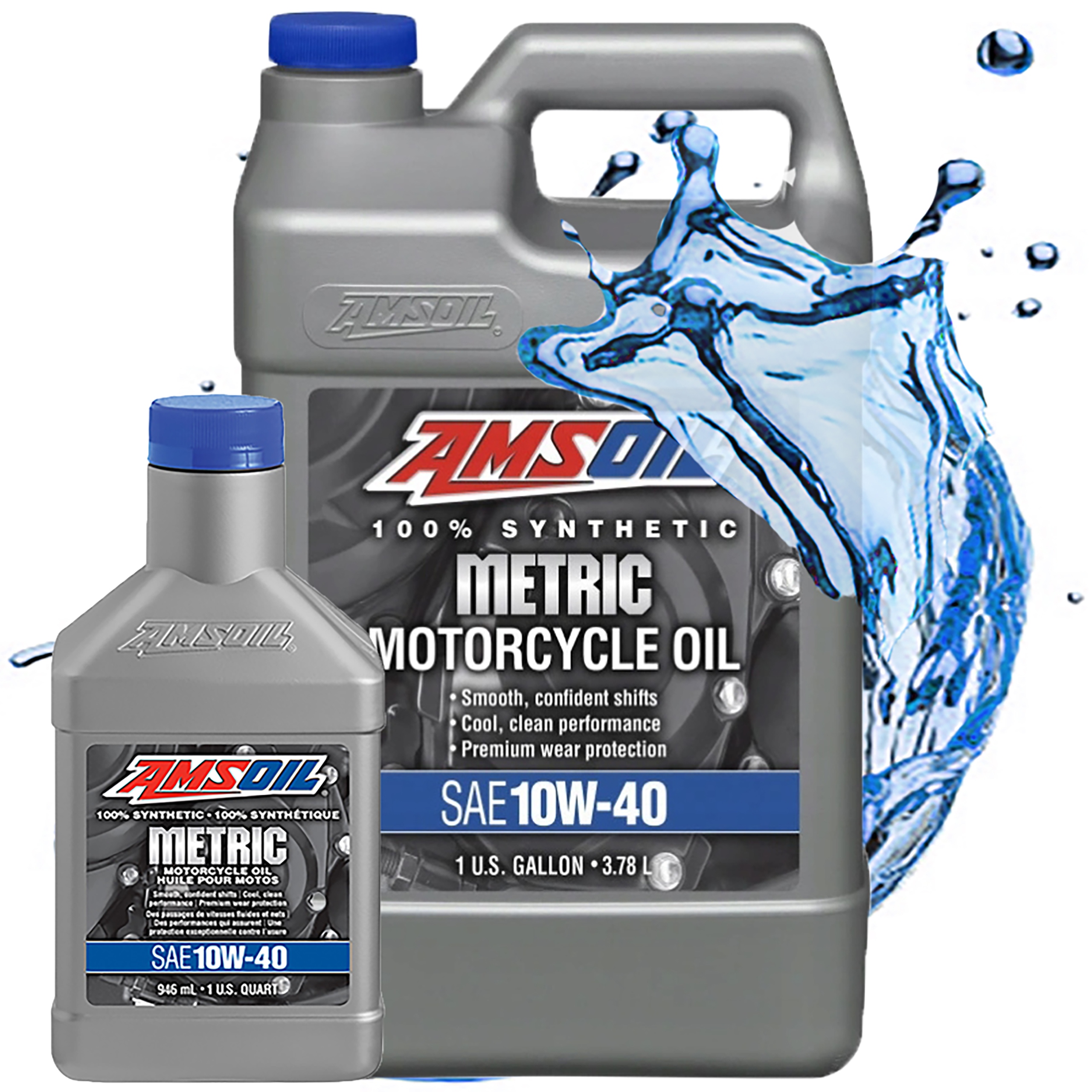 Syntetický Motocyklový Motorový Olej Amsoil 4T Metric 10W40 Mcf 4,73 L