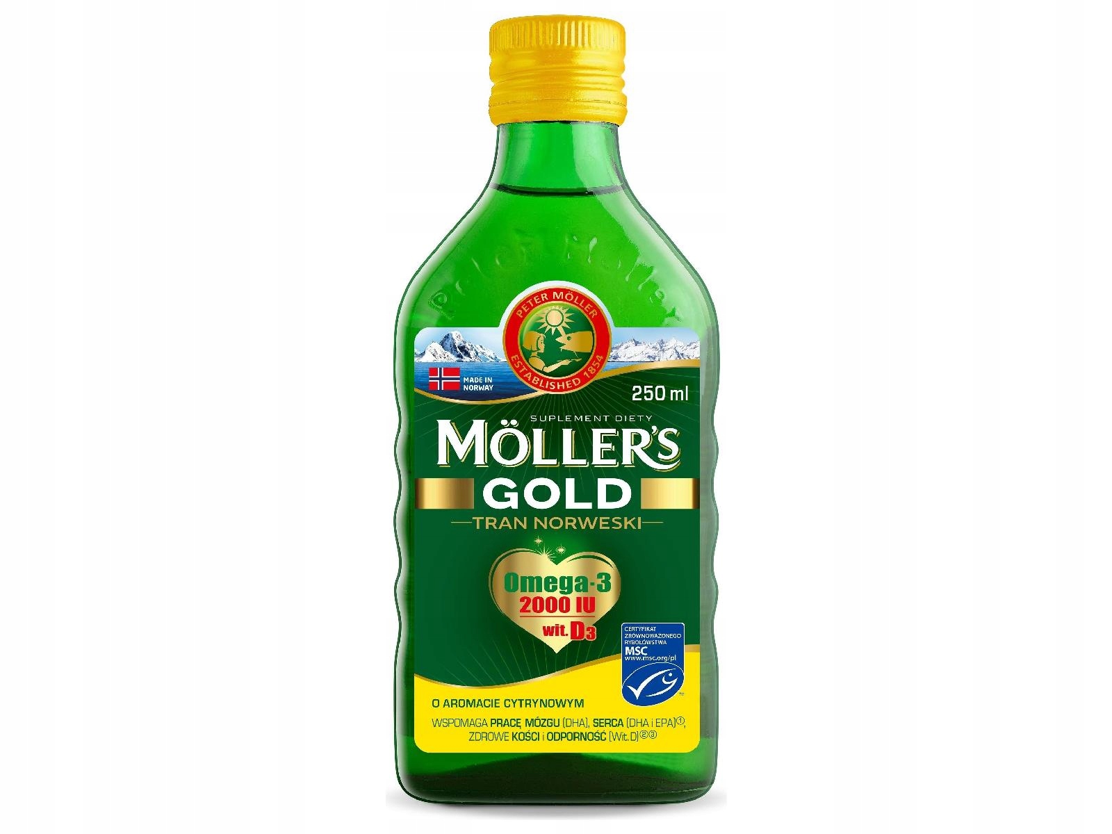 MOLLER'S TRAN NORWESKI GOLD OMEGA-3 SMAK CYTRYNOWY 250 ML ...