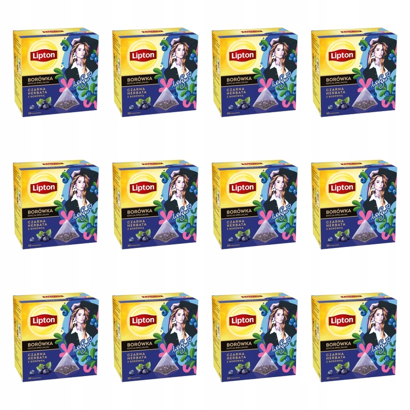 Lipton Piramidki Borówka 20tb X12