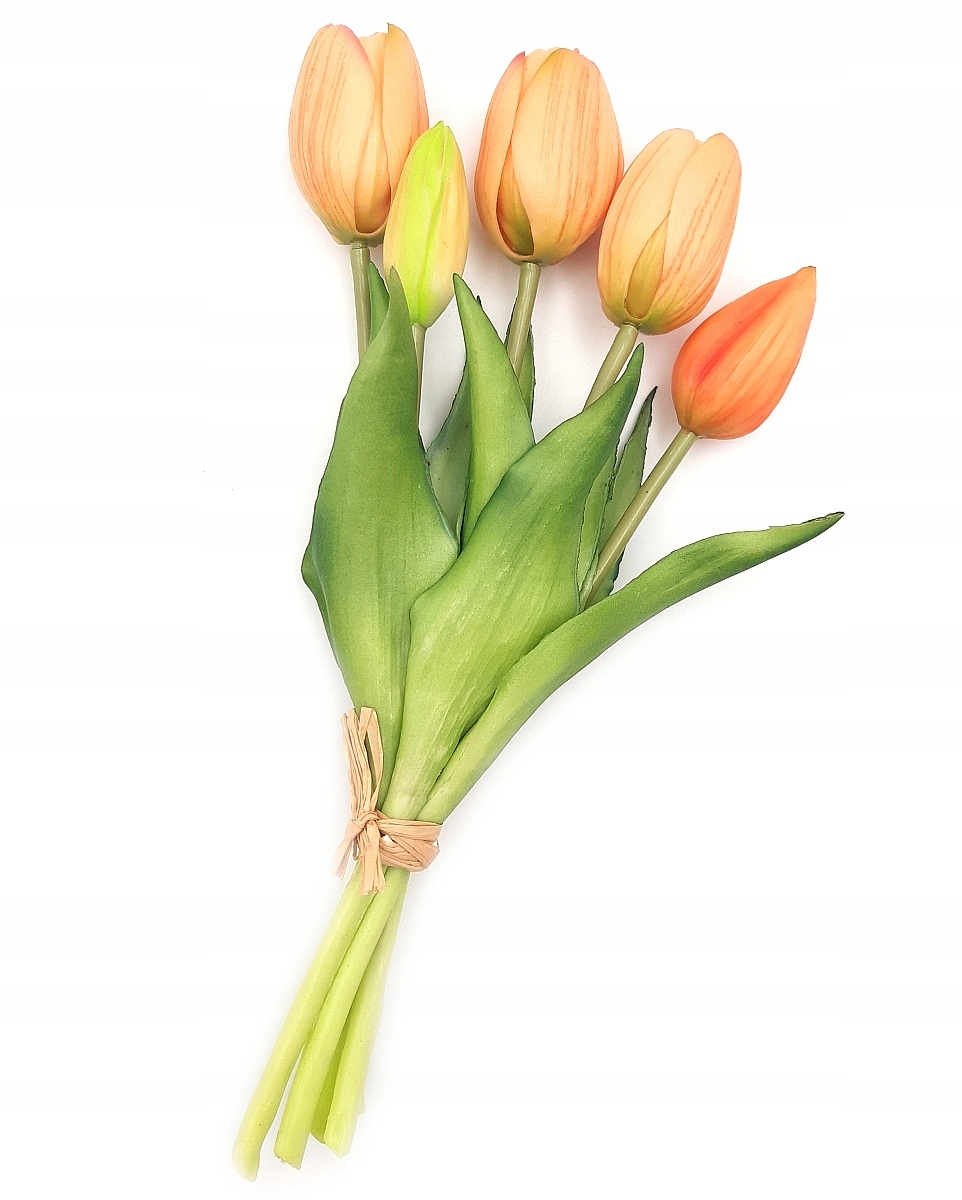 

Tulipan sztuczny Tulipany Bukiet 5 sztuk Morelowy