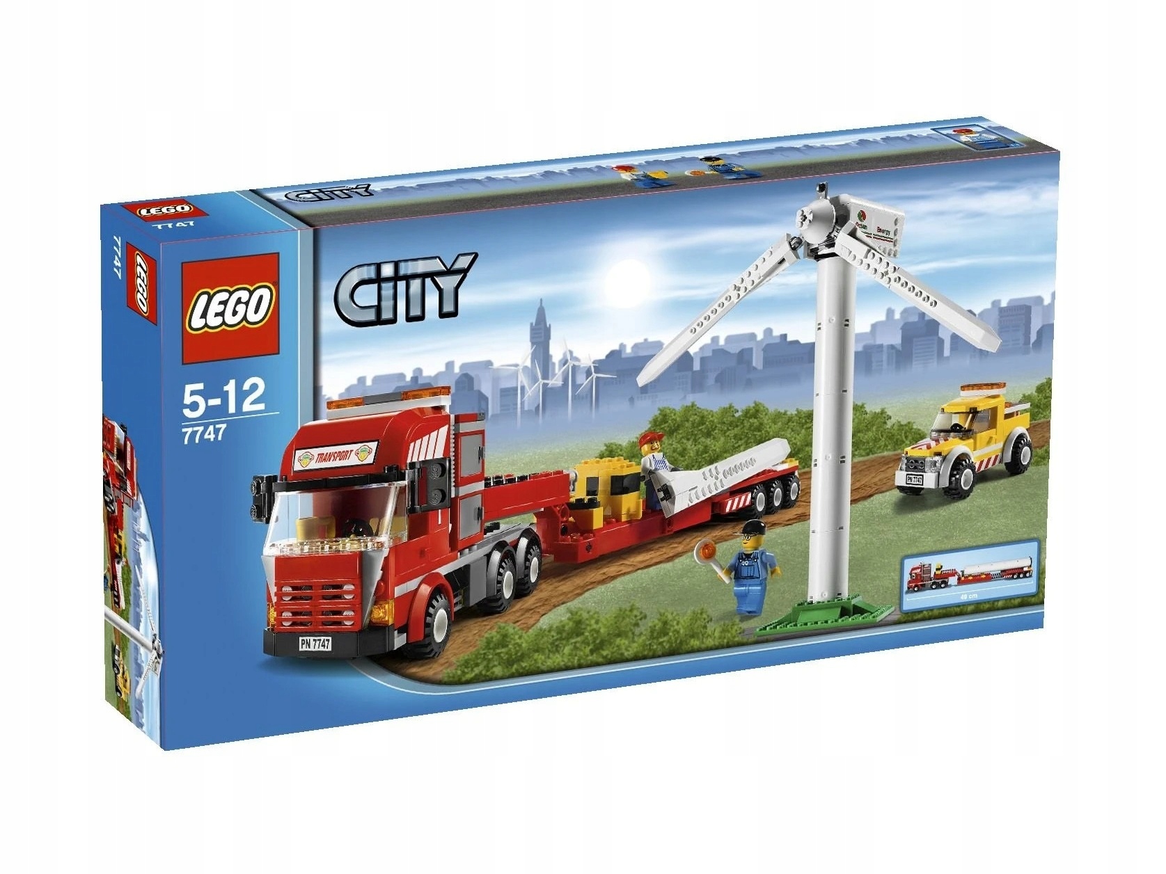 Klocki Lego City Zestaw Naczepa do przewozu elektrowni wiatrowej 7747