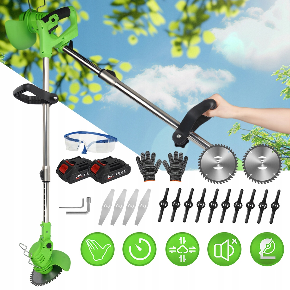 Lehká Tříměřová Sekačka 3 Nože Teleskop Vyměnitelné Čepele Zahrada