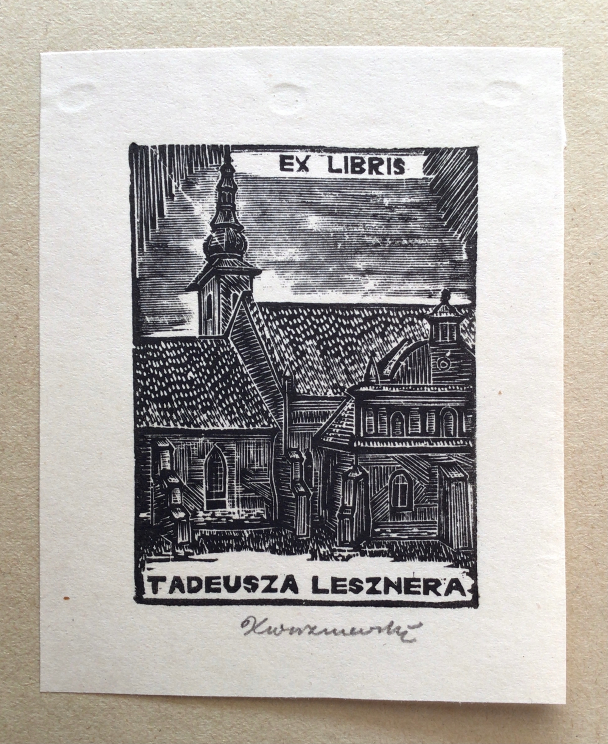Ex-libris Kazimierz Wiszniewski / Tadeusza Lesznera