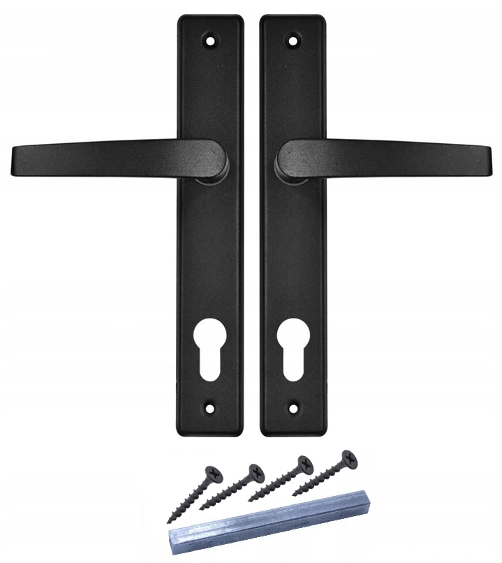 

Klamka Klamki Do Furtki Czarna Płaski Szyld 72mm