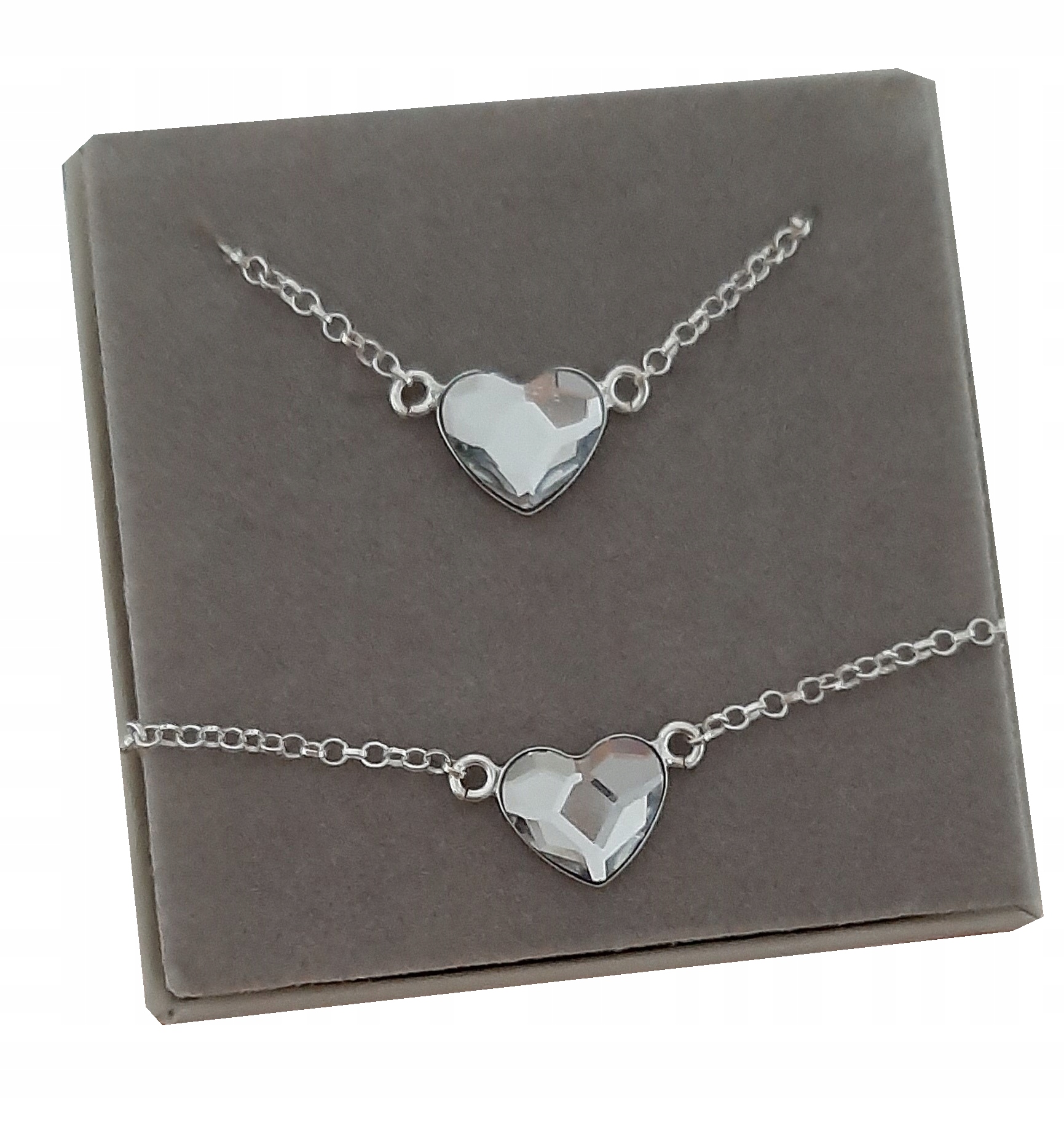 

Komplet Srebrny Walentynki Serce Swarovski El. 925