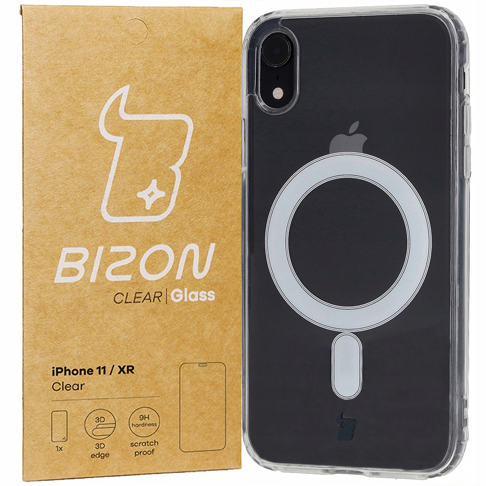 

Etui szkło do iPhone Xr, Bizon, obudowa, MagSafe