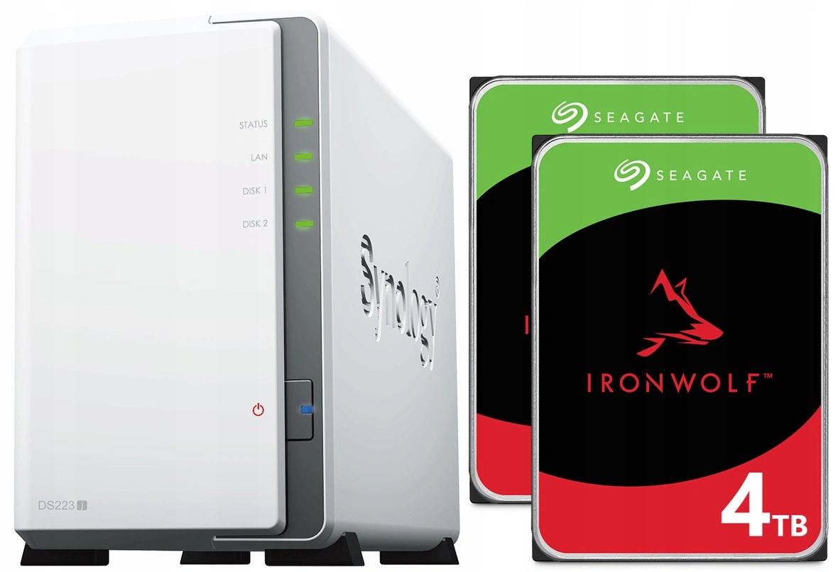 Nas server Synology Diskstation DS223j 8TB (2x4TB) Seagate IronWolf