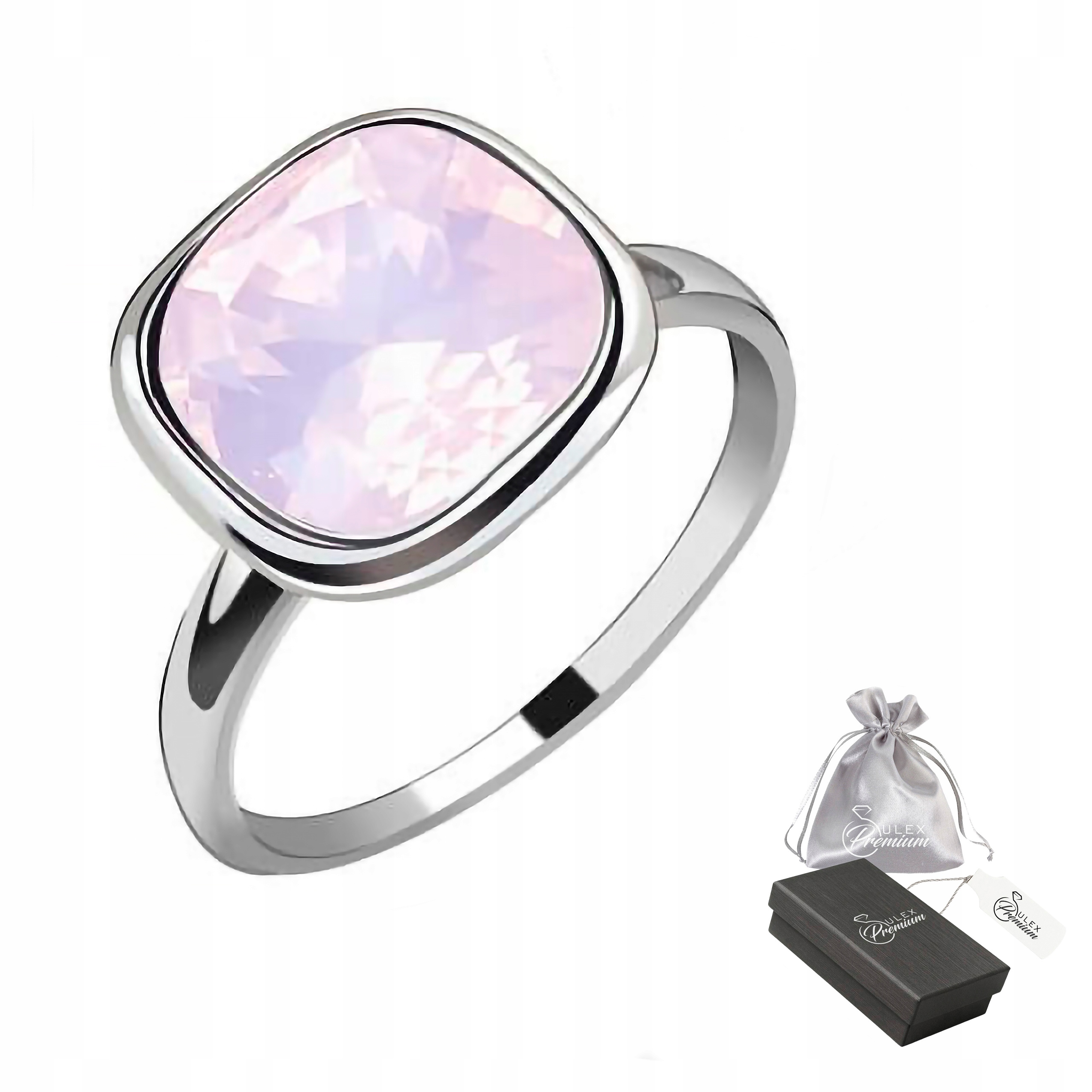 Prstýnek ryzost 925 Elegantní růžový Křišťál Pro Ni vel. 18