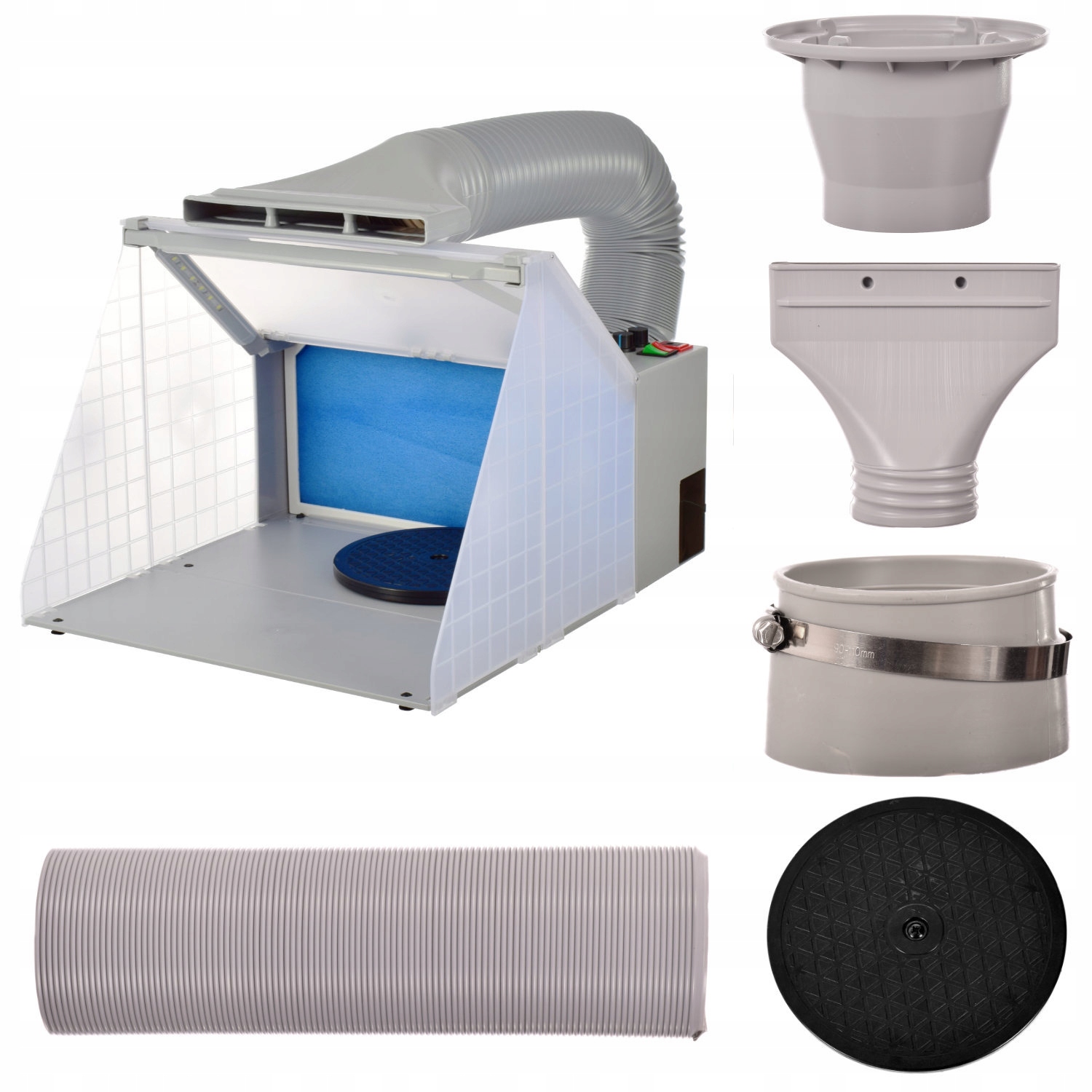 2x Modelářská kabina Ventilátor Regulace pro aerografické malování