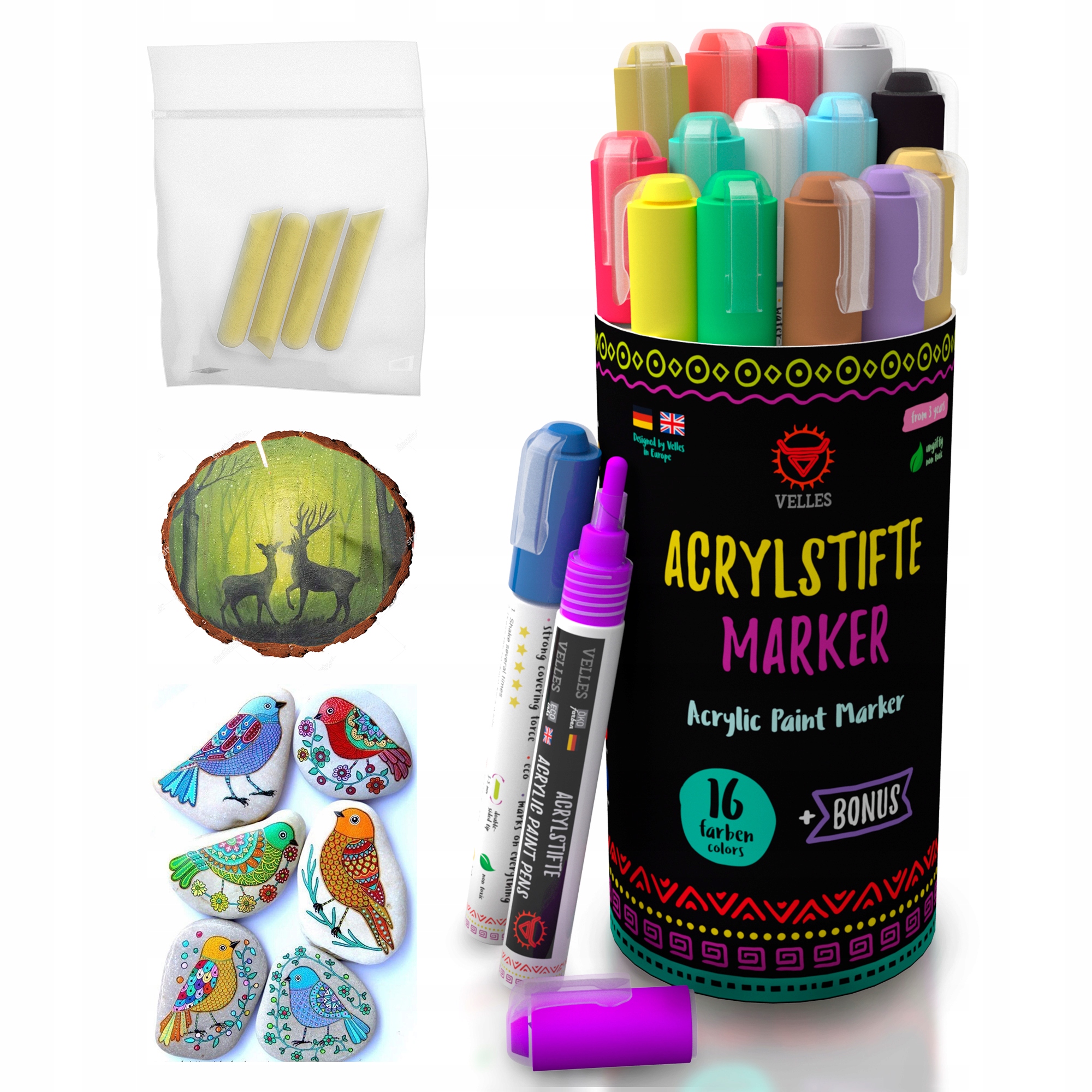 

Marker Akrylowy Pisak Mazak Flamaster Zestaw 16