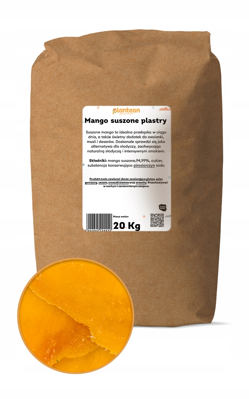 Mango suszone plastry 20kg zamiennik słodyczy szybka przekąska