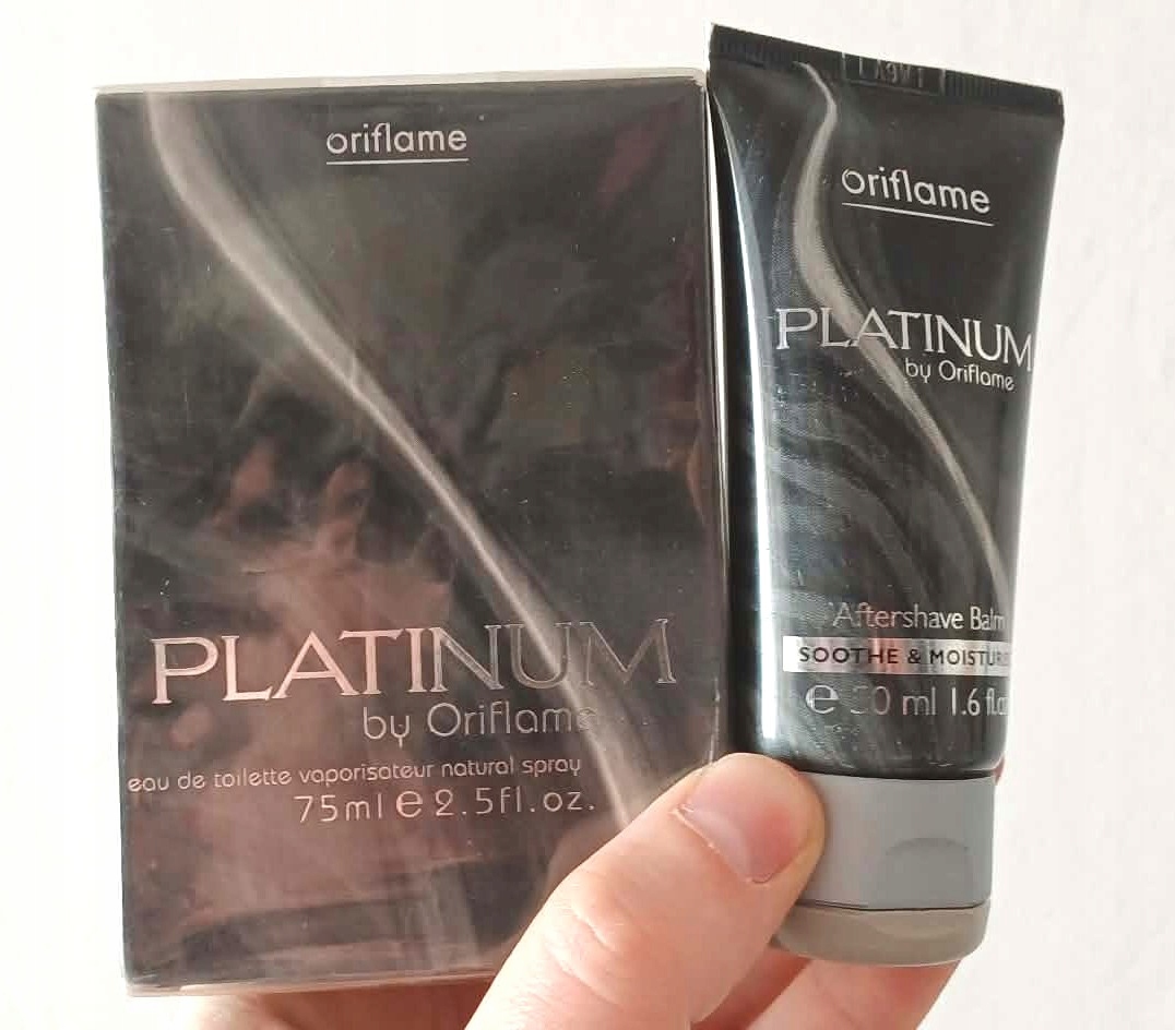 Sada Platinum parfém a balzámu po holení Oriflame