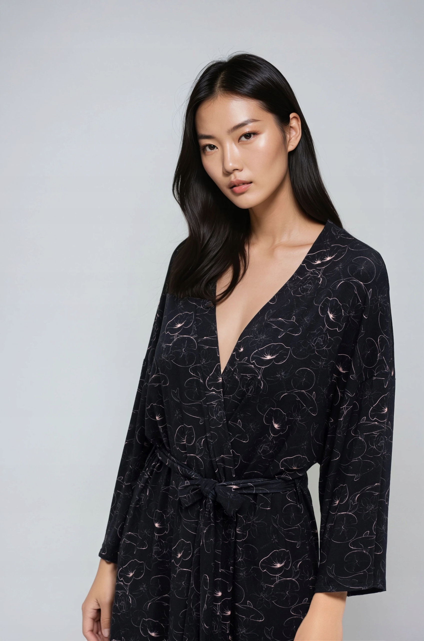 Babella Koi Béžovo-černý Béžovo-černý župan, L