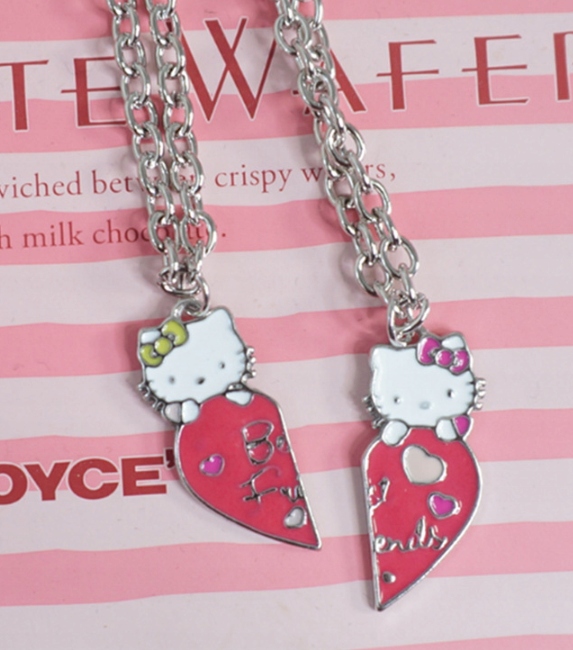 Naszyjnik Hello Kitty dla przyjaciół par BFF Y2K Materiał Inny