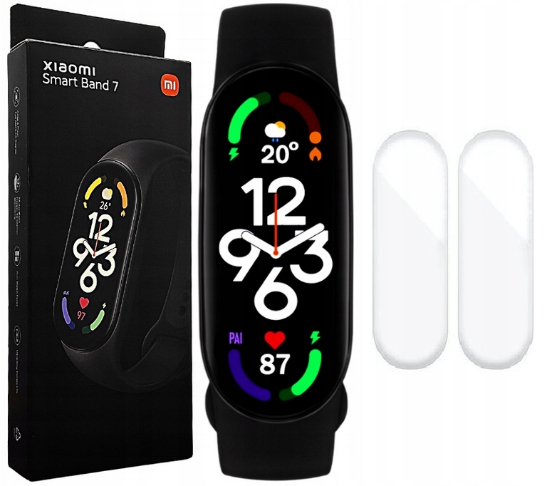 Xiaomi Mi Band 7 2x Folia 1 kolorowa opaska!