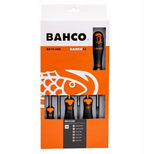 šroubováky ploché, Ph a Pz, Bahcofit Bahco B219.026