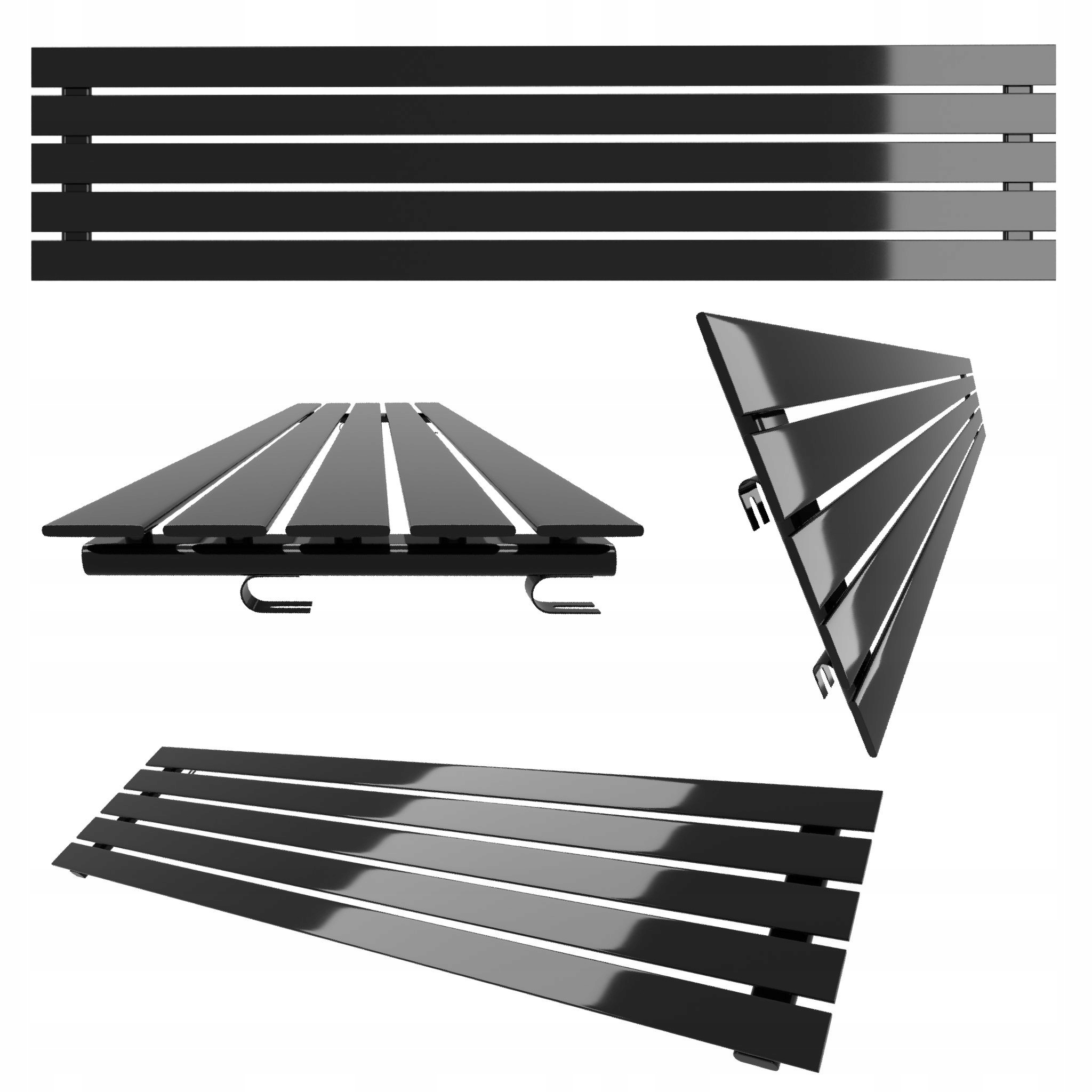 Horizontální pokojový radiátor Belloslim 38x100 černýP