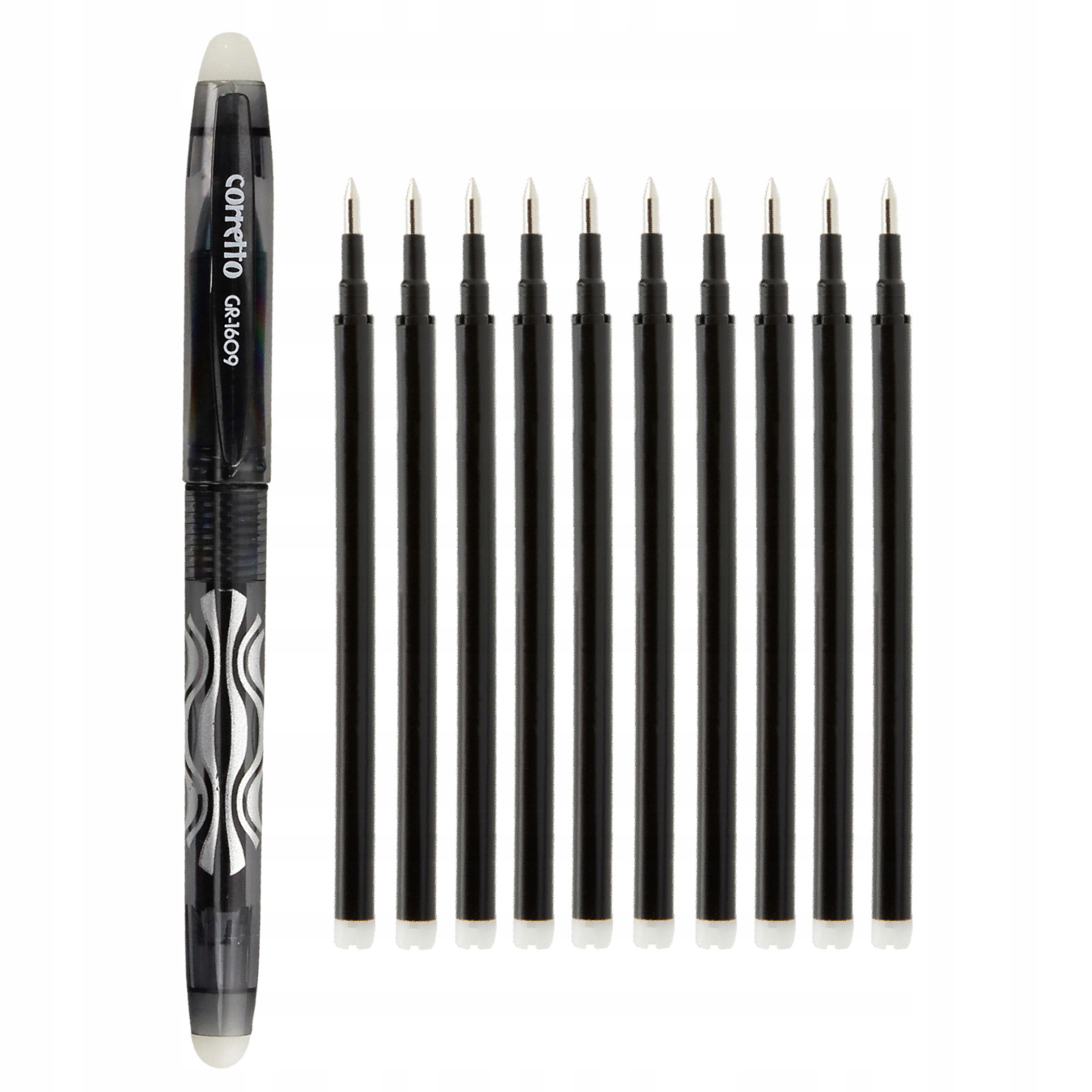 

Długopis wymazywalny czarny Corretto 10 wkładów