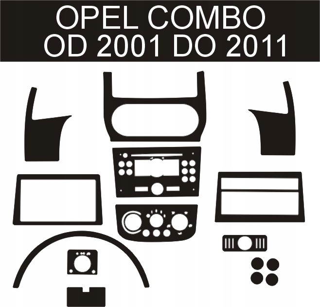 OPEL COMBO 01 OKLEINY NAKLADKI PANEL 3D Width 40 cm
