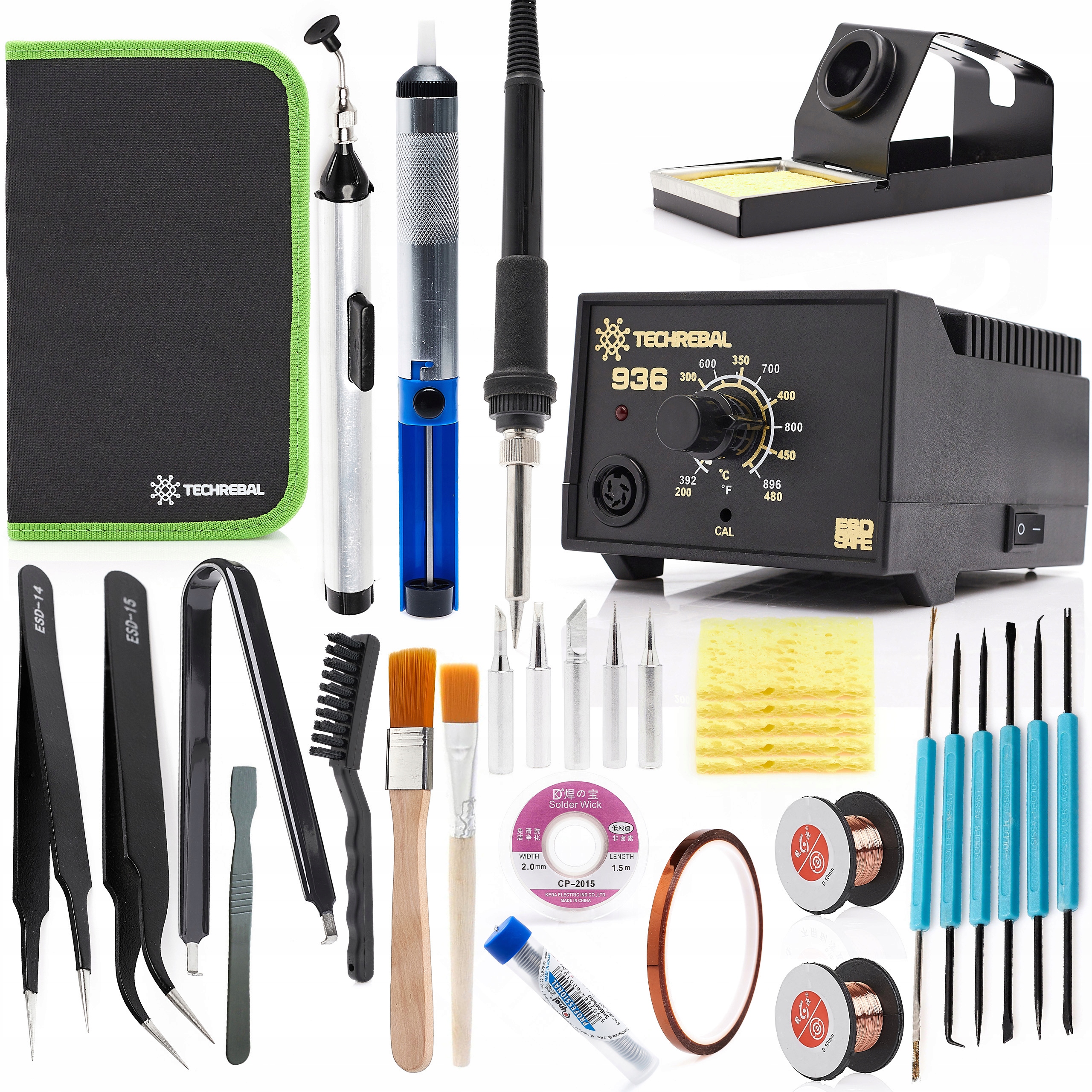 STACJA LUTOWNICZA GROTOWA TECHREBAL 936 ZESTAW AKCESORIÓW 32 ELEMENTY