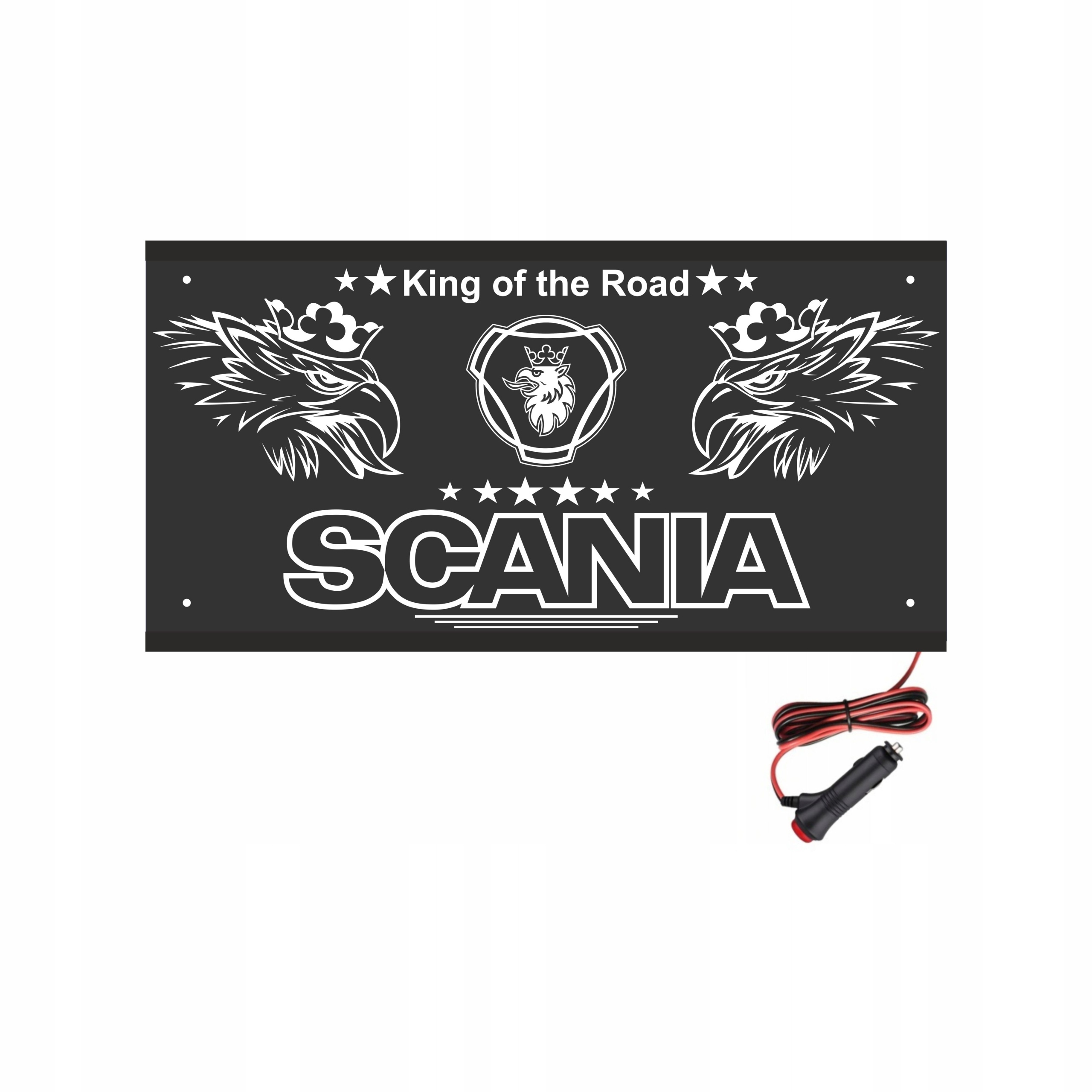 Led tabuľa 60x30 na zadnú stranu, nad posteľ Scania 12V