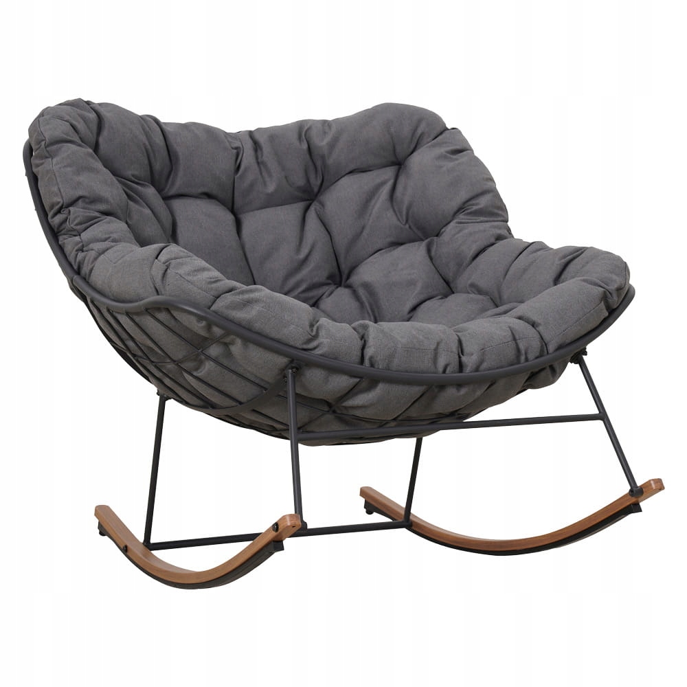 FOTEL BUJANY OGRODOWY NUBE ZE STALOWĄ RAMĄ