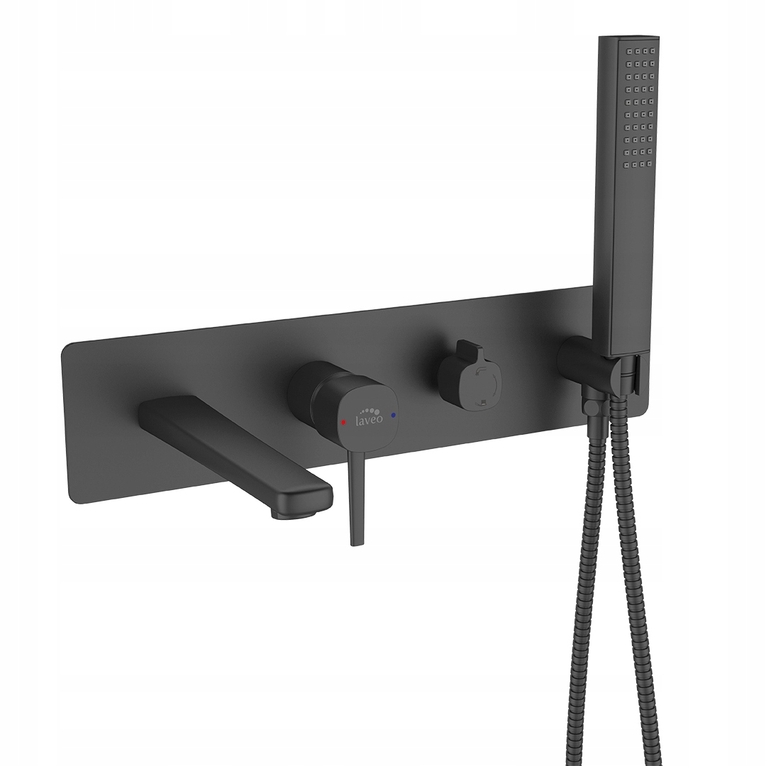 Podomietková Vaňová Batéria So Sprchovacím Setom Čierna Laveo