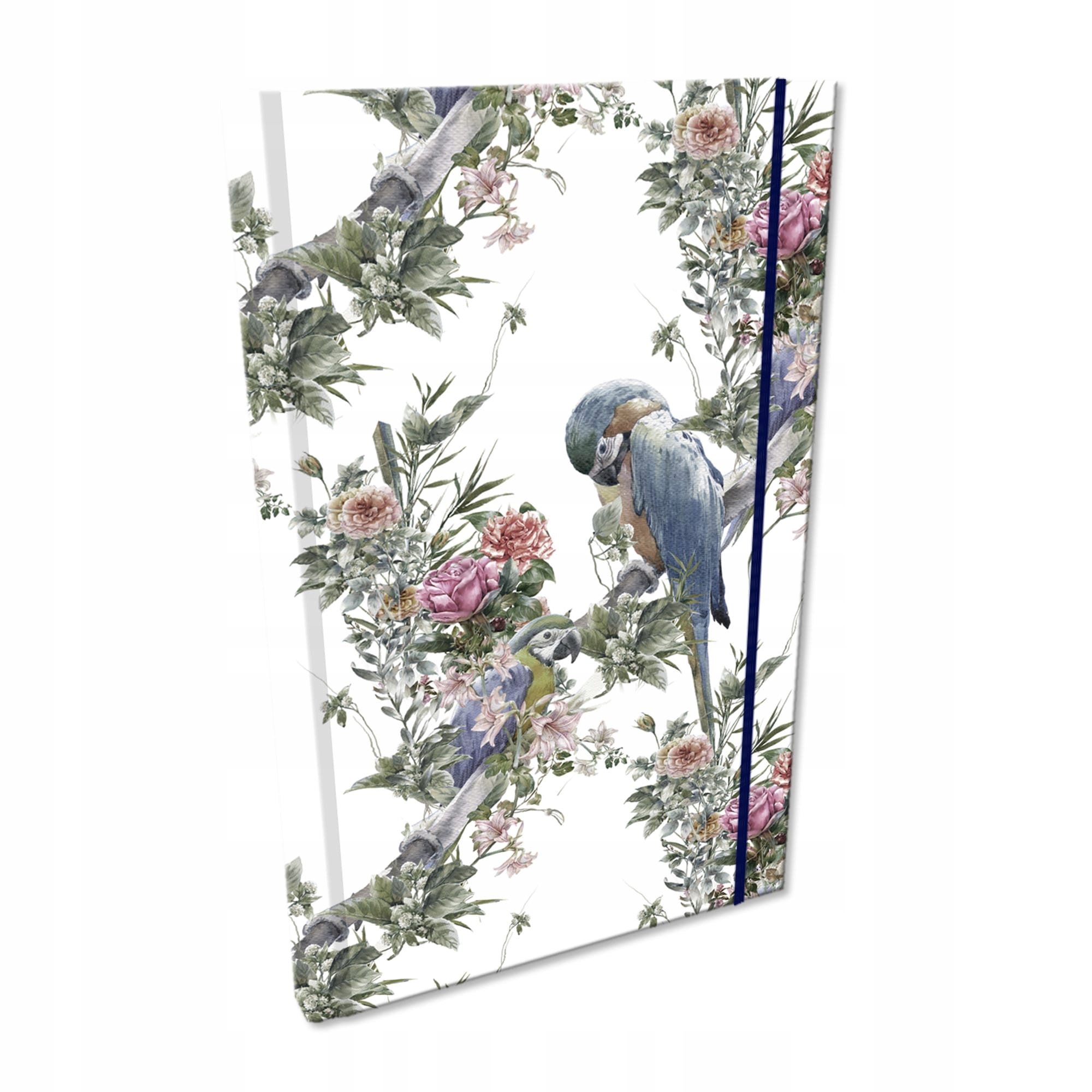Elegancki Notes Notatnik z gumką A5 192str w kratkę Soft Touch PTAKI