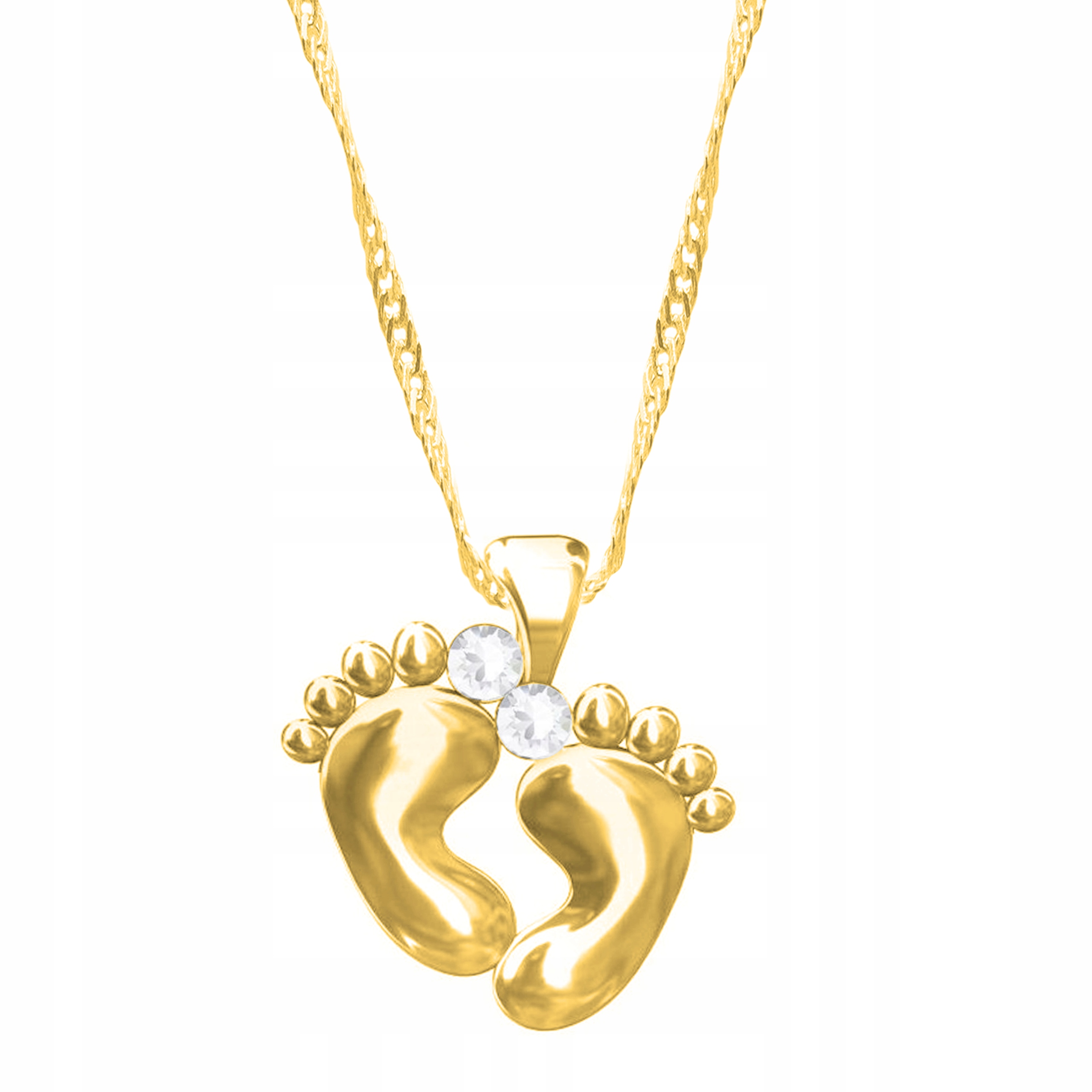 Řetízek zlatý náhrdelník 925 Otisk dětských nožiček
