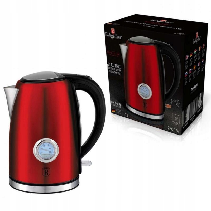 Czajnik elektryczny Berlinger Haus 2200W czerwony Model BH-9068