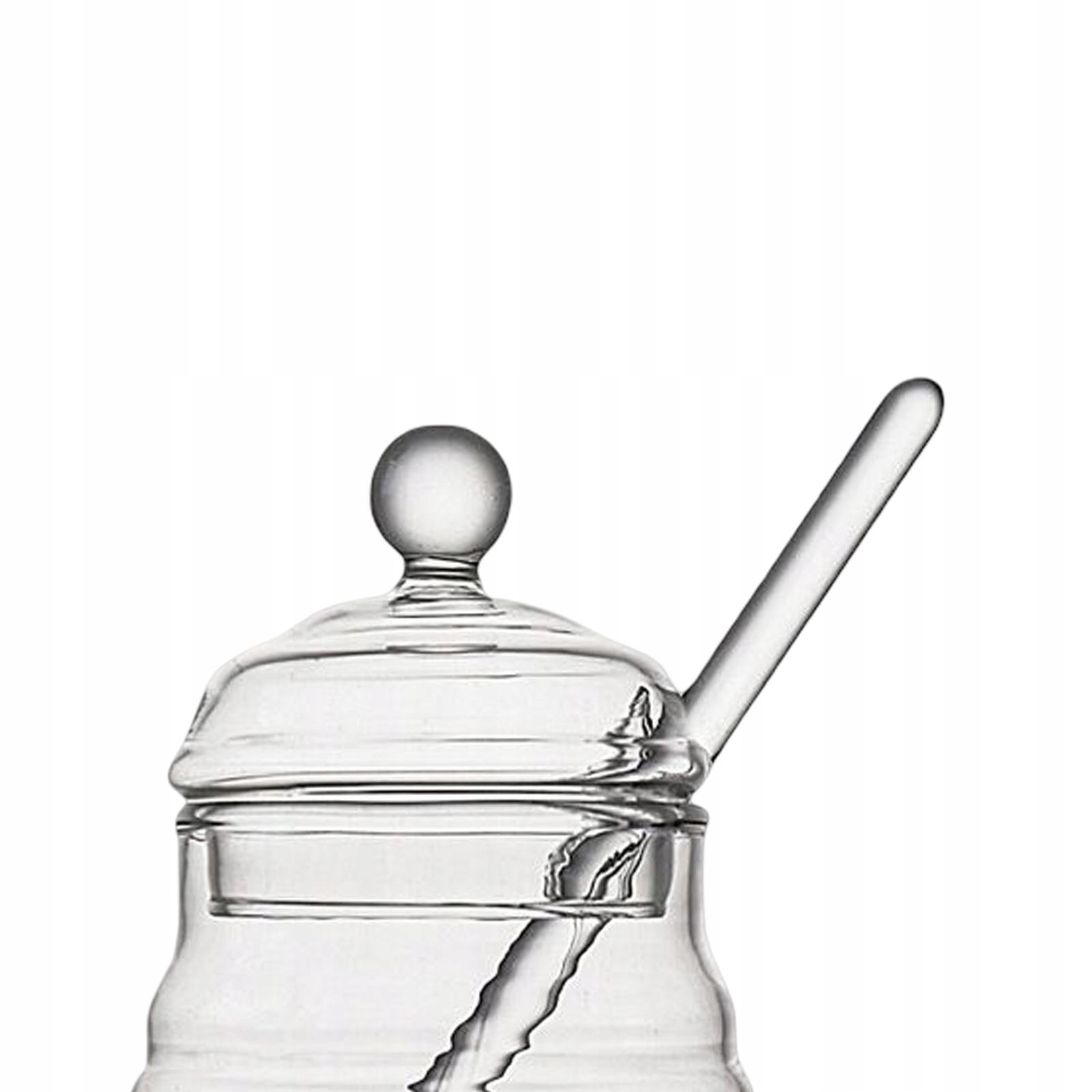 Przezroczysty pojemnik na miód z czerpakiem i pokr Szerokość produktu 11 cm