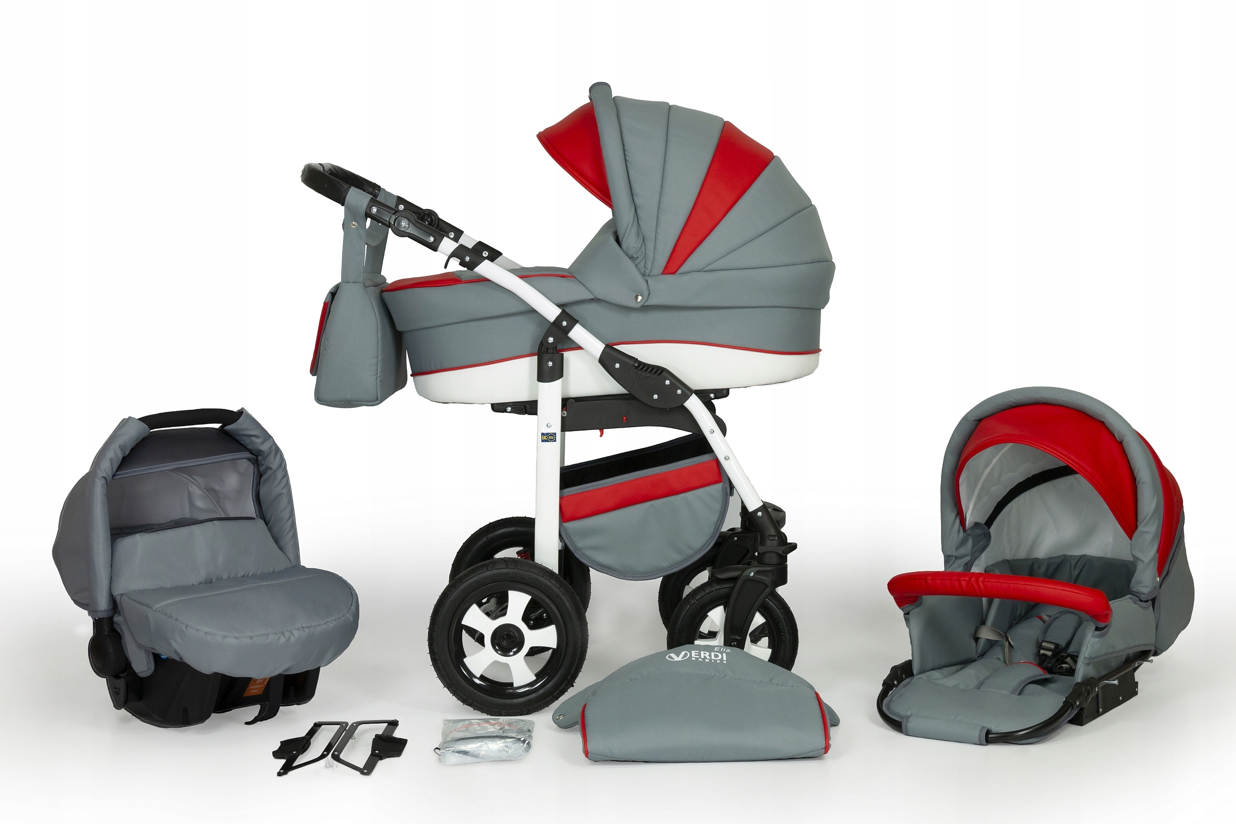 WÓZEK DZIECIĘCY VERDI ELIZ 3W1+TORBA + AKCESORIA