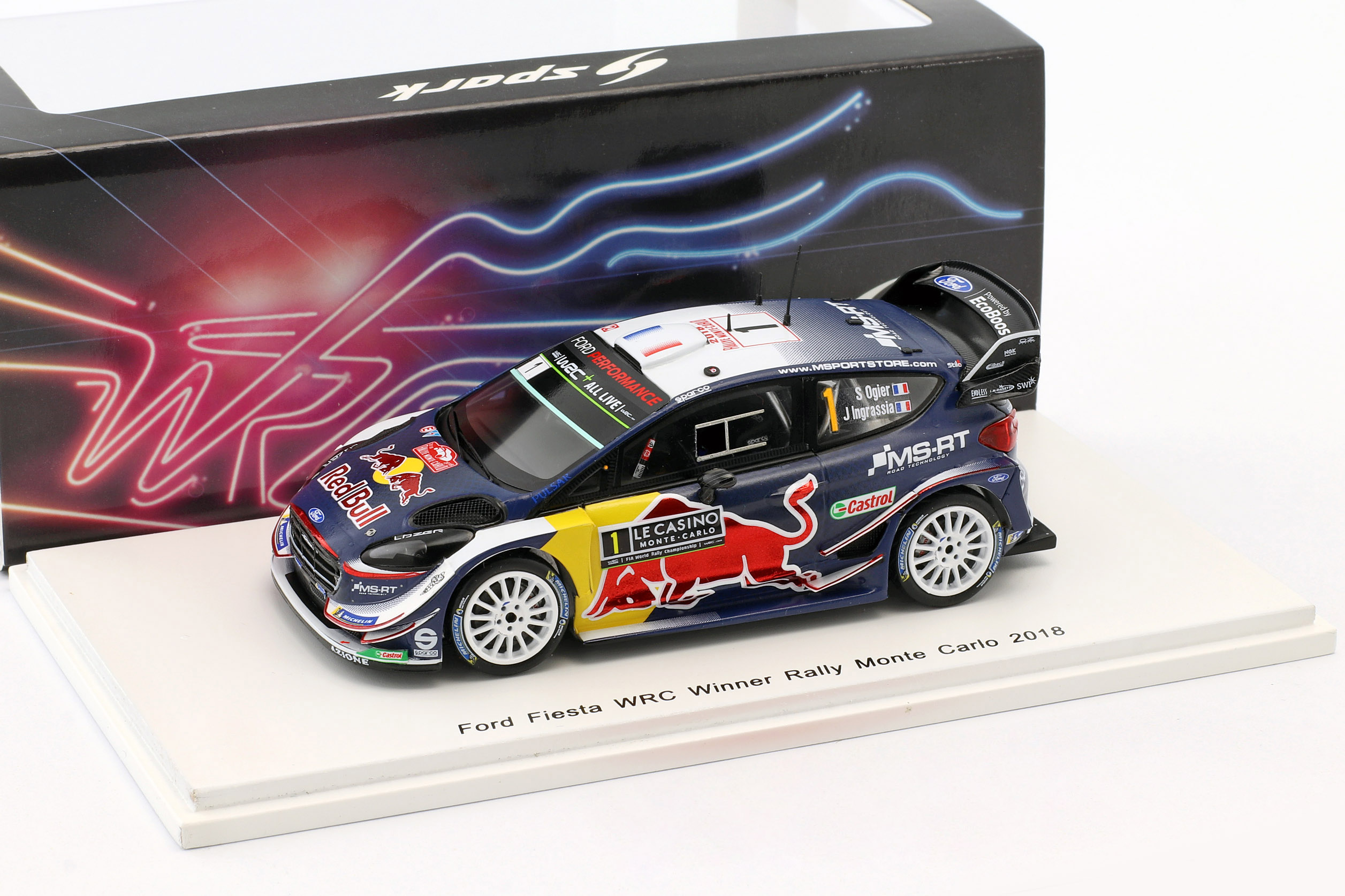 Spark Ford Fiesta Wrc #1 S.Ogier Winner Rallye Monte Carlo 2018 1:43