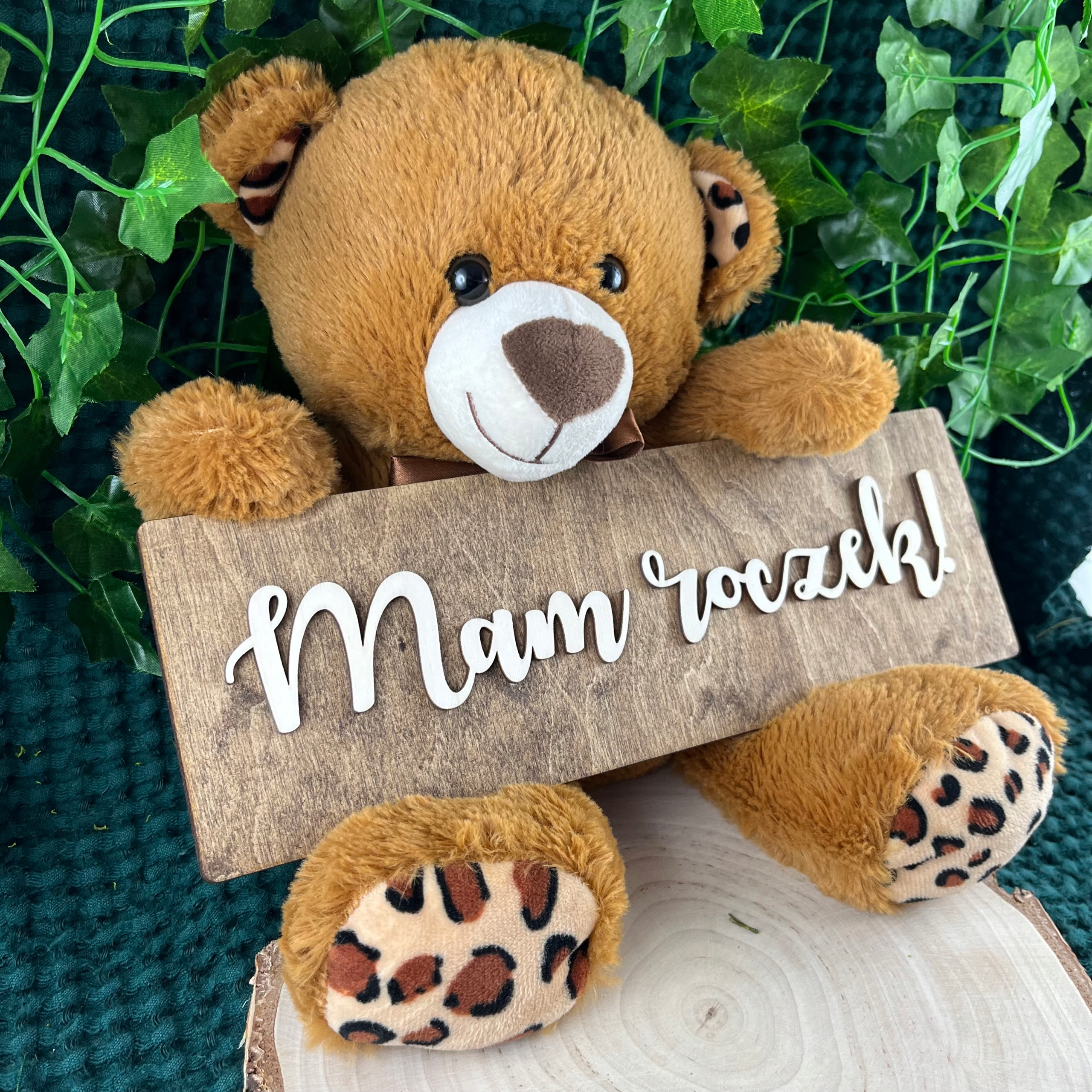 Drewniana tabliczka napis MAM ROCZEK rekwizyt Marka inna marka