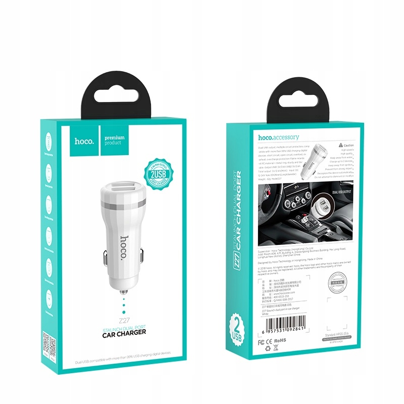 Ładowarka samochodowa HOCO Z27 2xUSB Producent Hoco