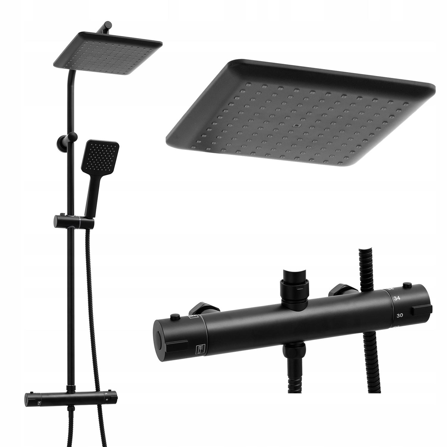 

Zestaw prysznicowy termostat bateria deszczownica