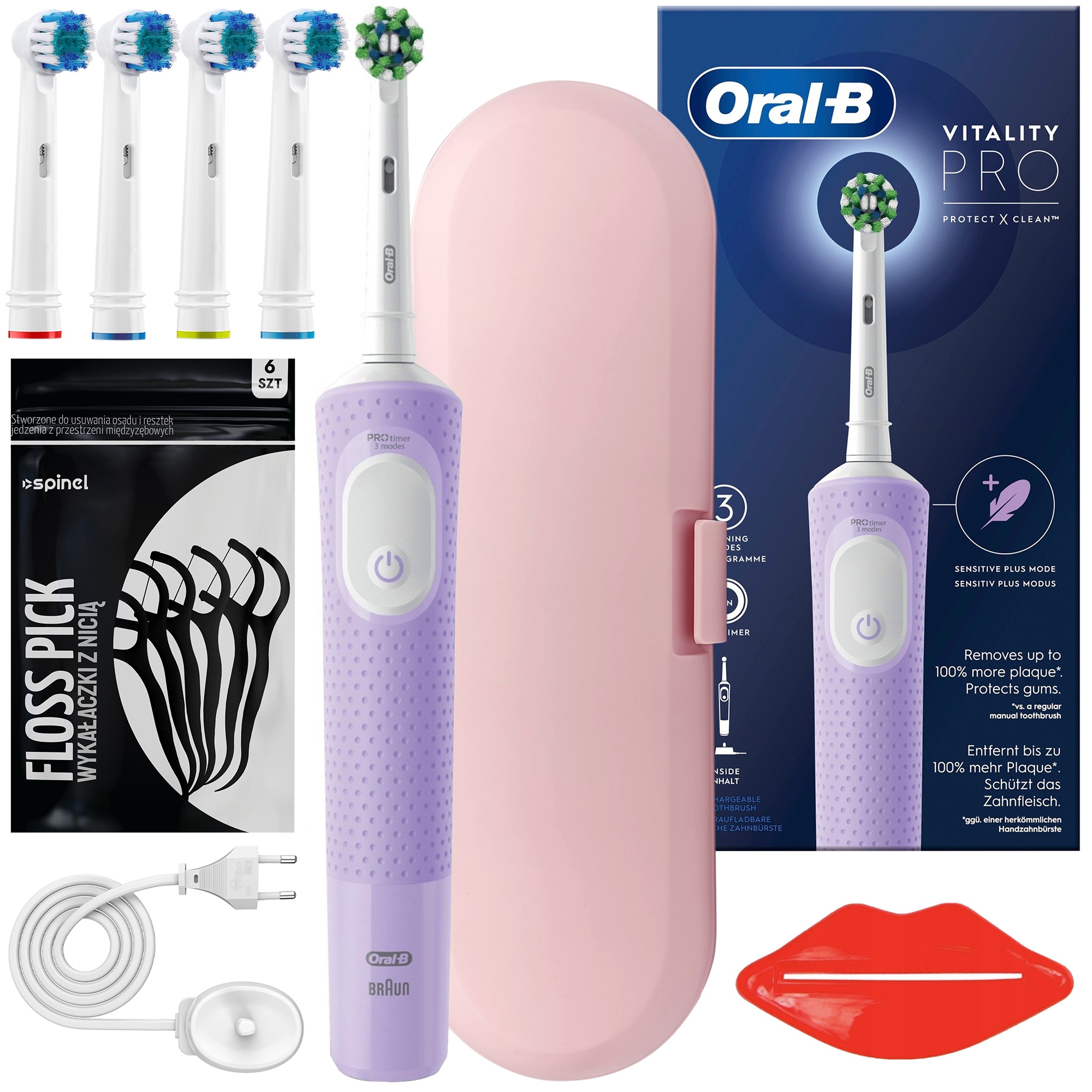 Oral-b Szczoteczka Elektryczna Do Zębów Vitality D103 Pro Lilac Zestaw