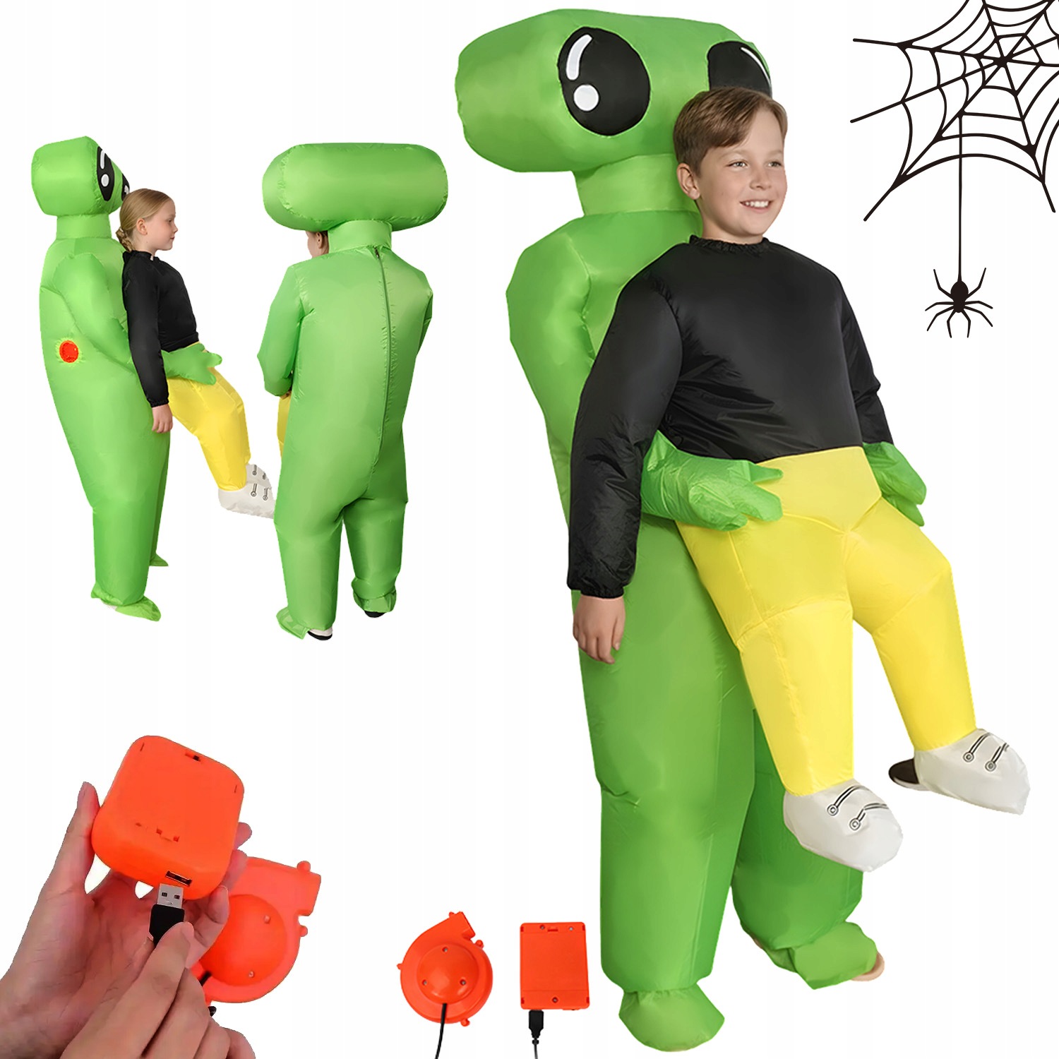 Nafukovací Kostým Převlek Kostým Alien Mimozemšťan Halloween Dárek Silný