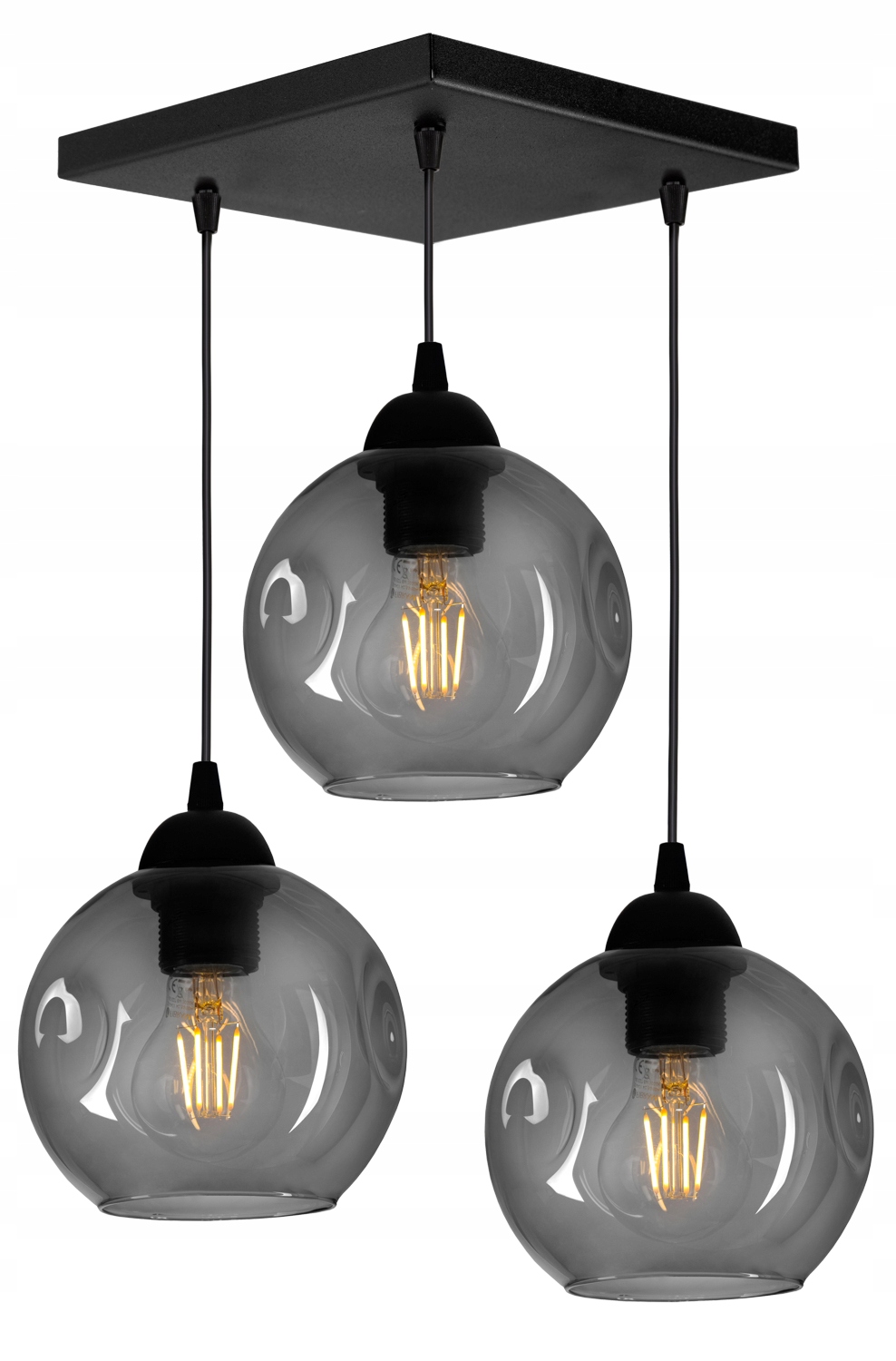 

Szklana Lampa Wisząca Sufitowa Żyrandol Kule Led