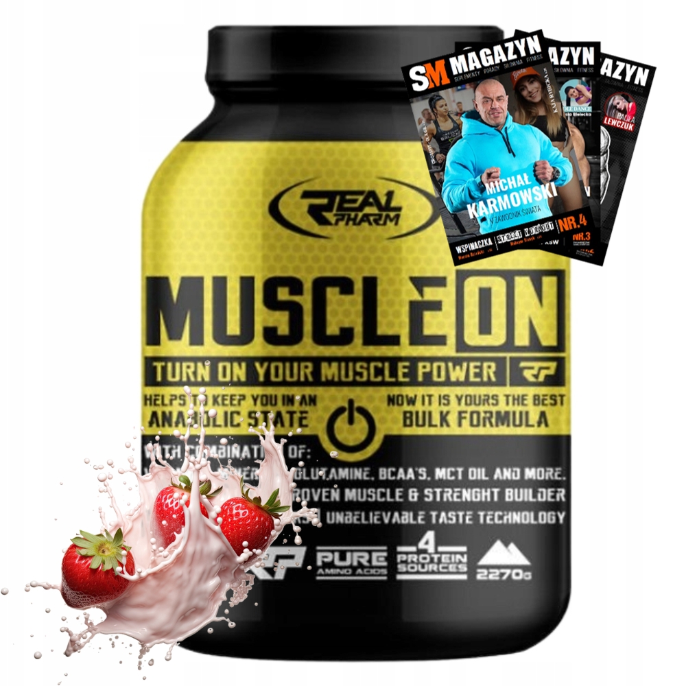 Real Pharm Muscle On 2270 G Gainer Bílkoviny Síla Svalová Hmota Regenerace
