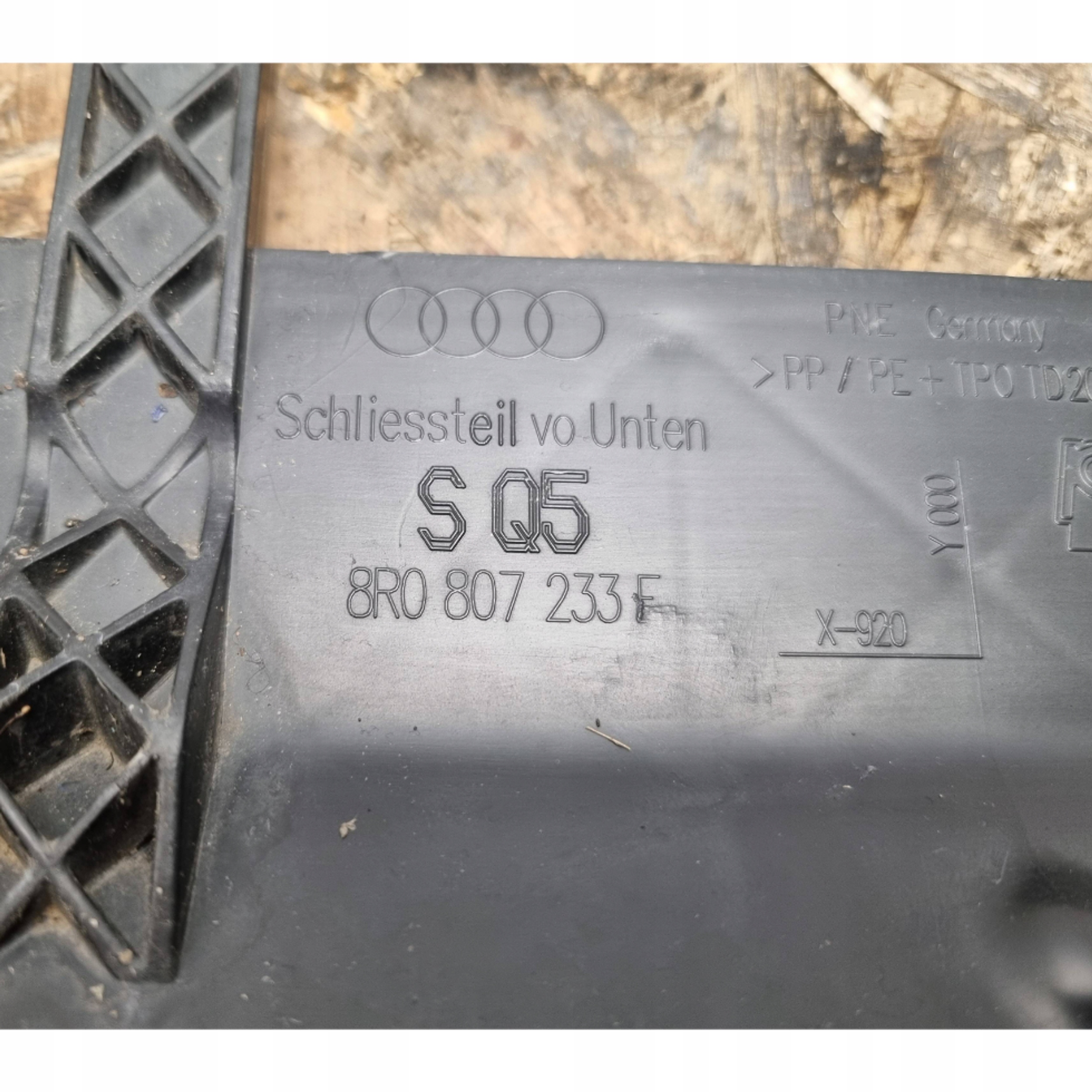 cover cover below bumper front 8R0807233F AUDI Q5 SQ5 8R 8R0