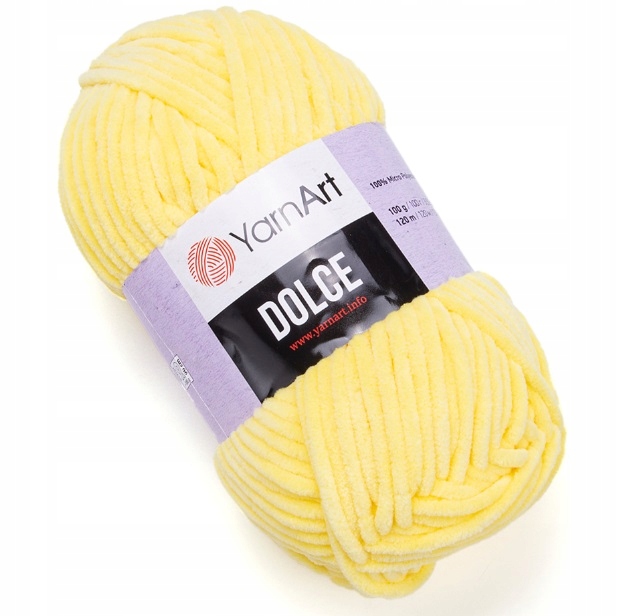 Włóczka YarnArt Dolce kolor 851 Żółty 100 gram