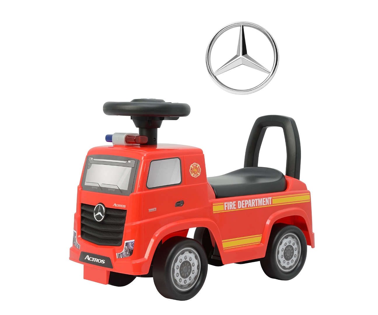 Milly Mally Pojazd jeździk Mercedes-Benz Actros Fire Truck Red 12m+