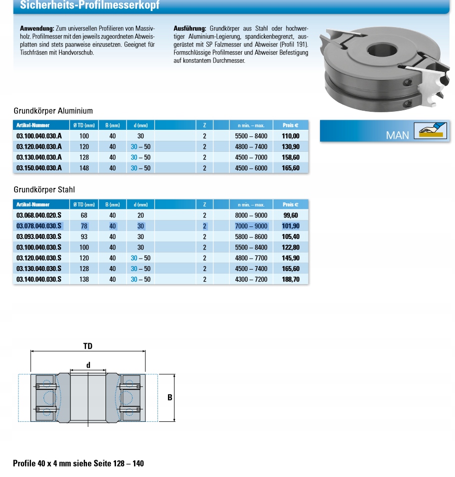 Głowica frezowa 03.078.040.030.S
