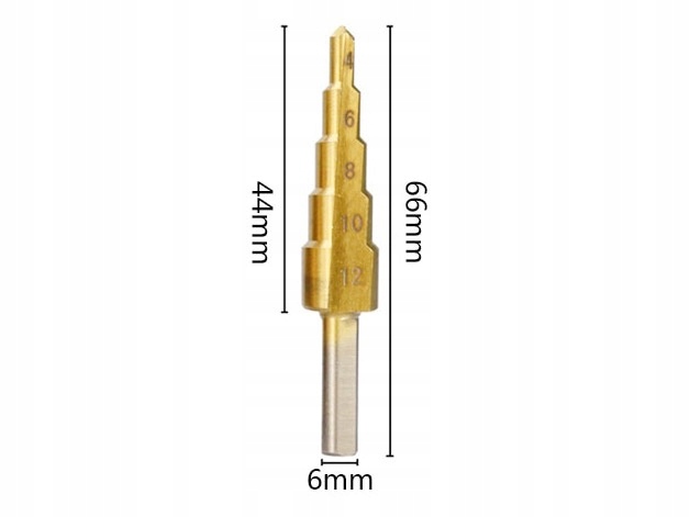WIERTŁO 4-12 STOŻKOWE STOPNIOWE CHOINKA HSS TYTAN Marka Vorfal