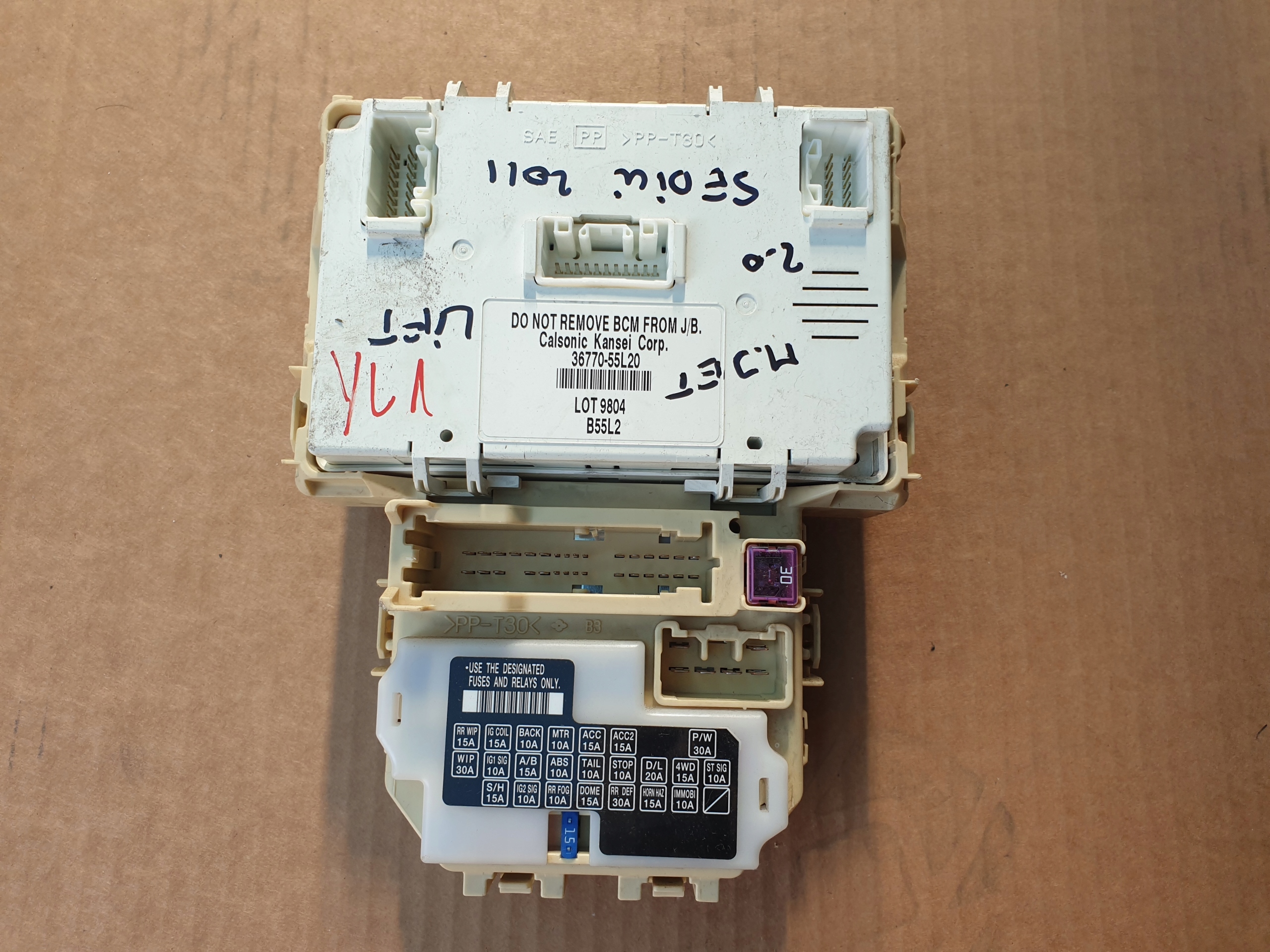 module control unit BSI SEDICI SX4 2009- 36770-55L20