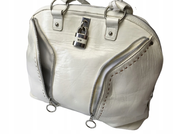 Torebka damska ecru klasyczna do ręki Marka JN Plus Paris